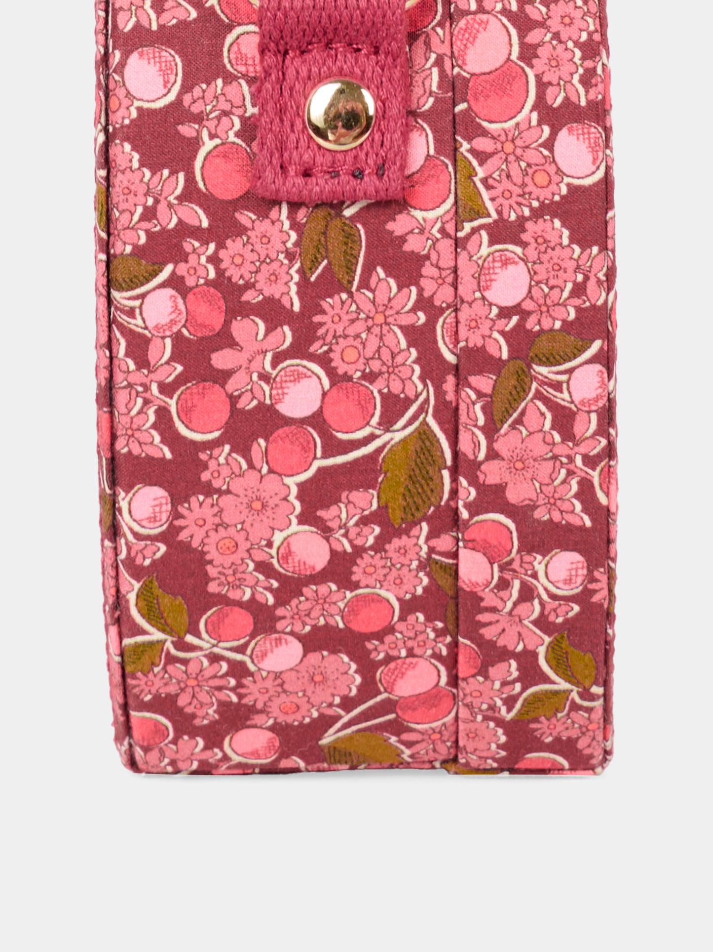 Borsa bordeaux per bambina con ciliegie,Bonpoint,W05GBAW00011 651D