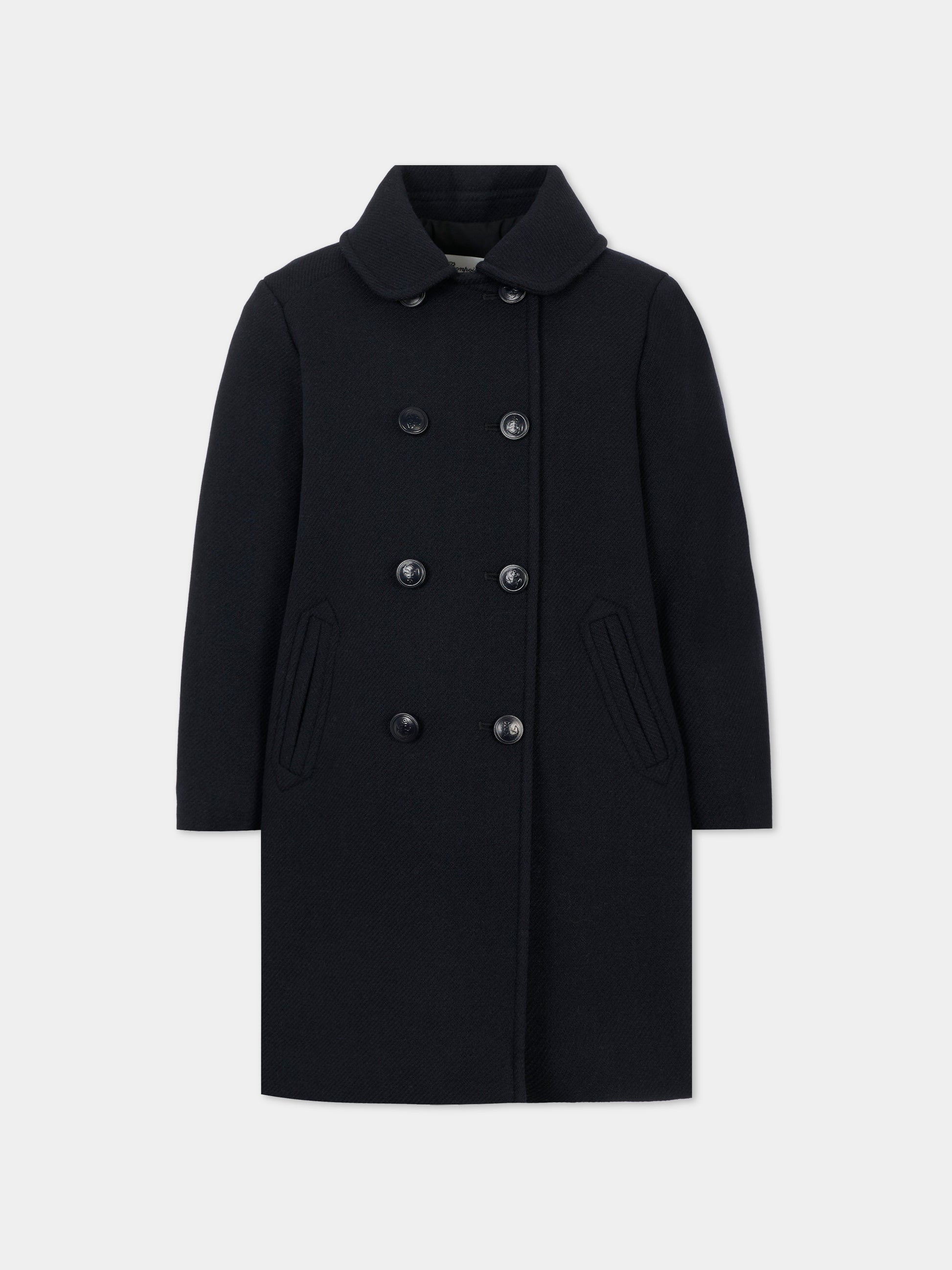 Cappotto blu per bambina,Bonpoint,W05GOUW00014 070