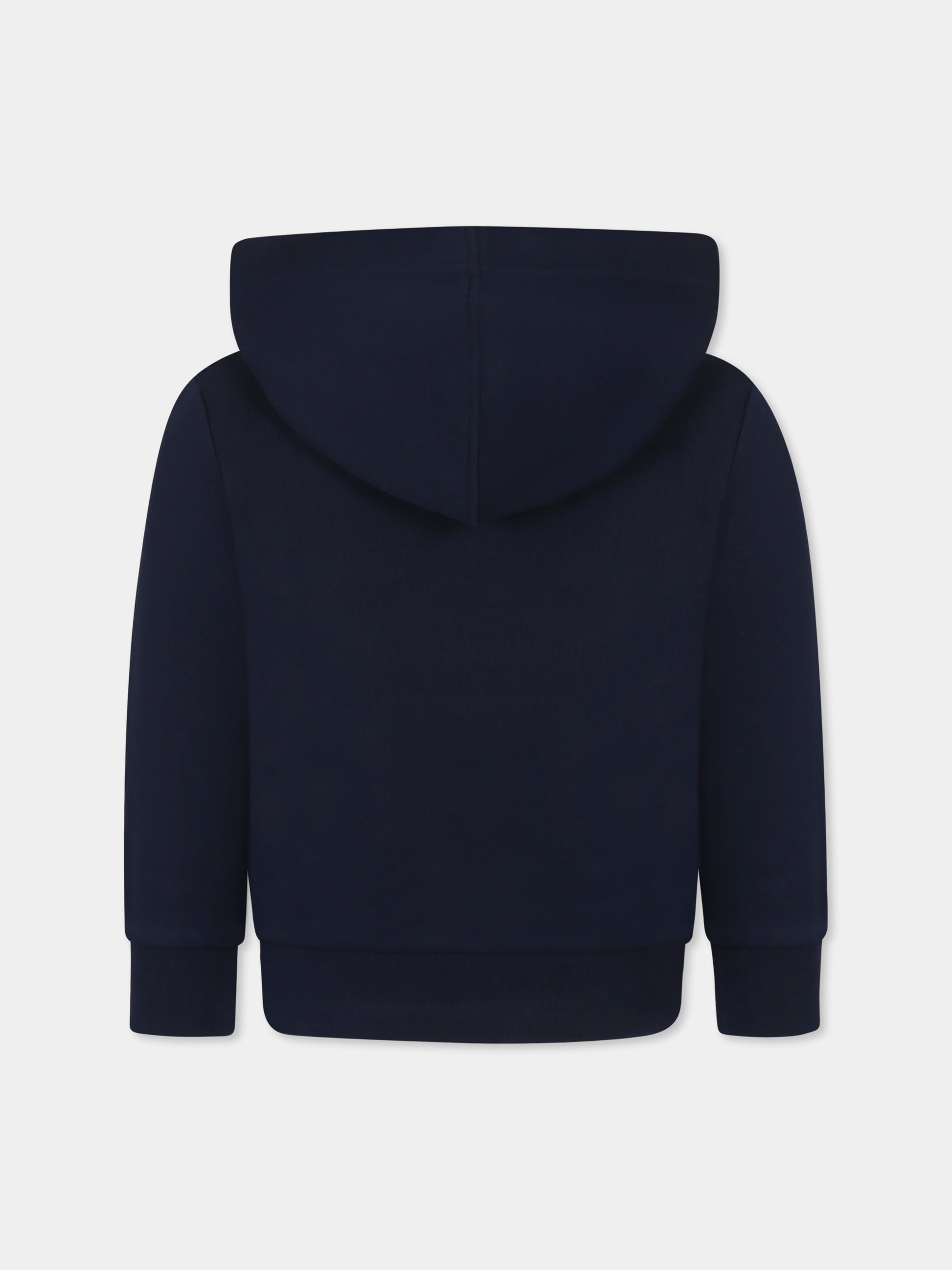 Felpa blu per bambino con logo e coccodrillo,Lacoste,SJ3004 166