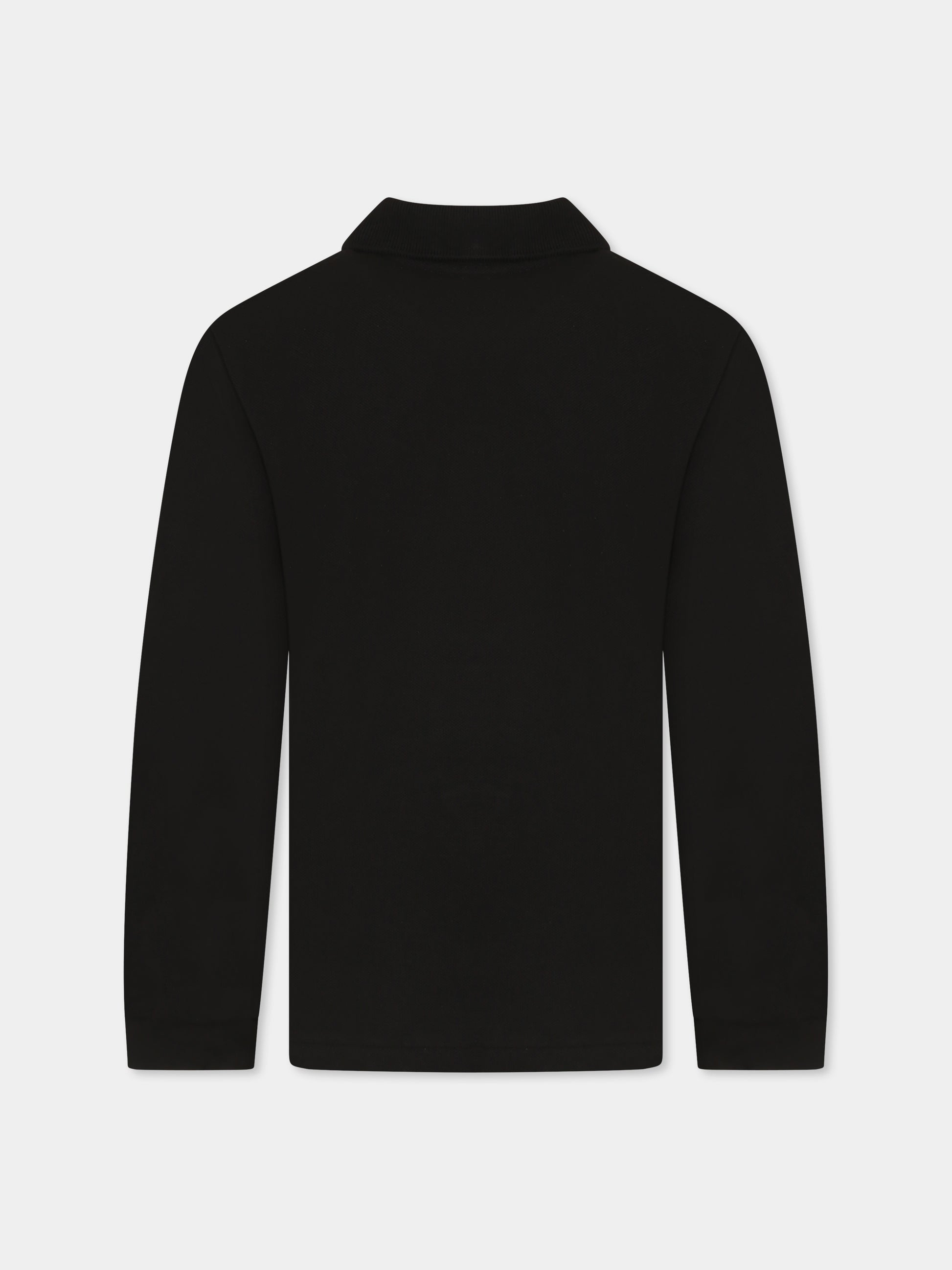 Polo nera per bambini con coccodrillo,Lacoste,PJ8915 031