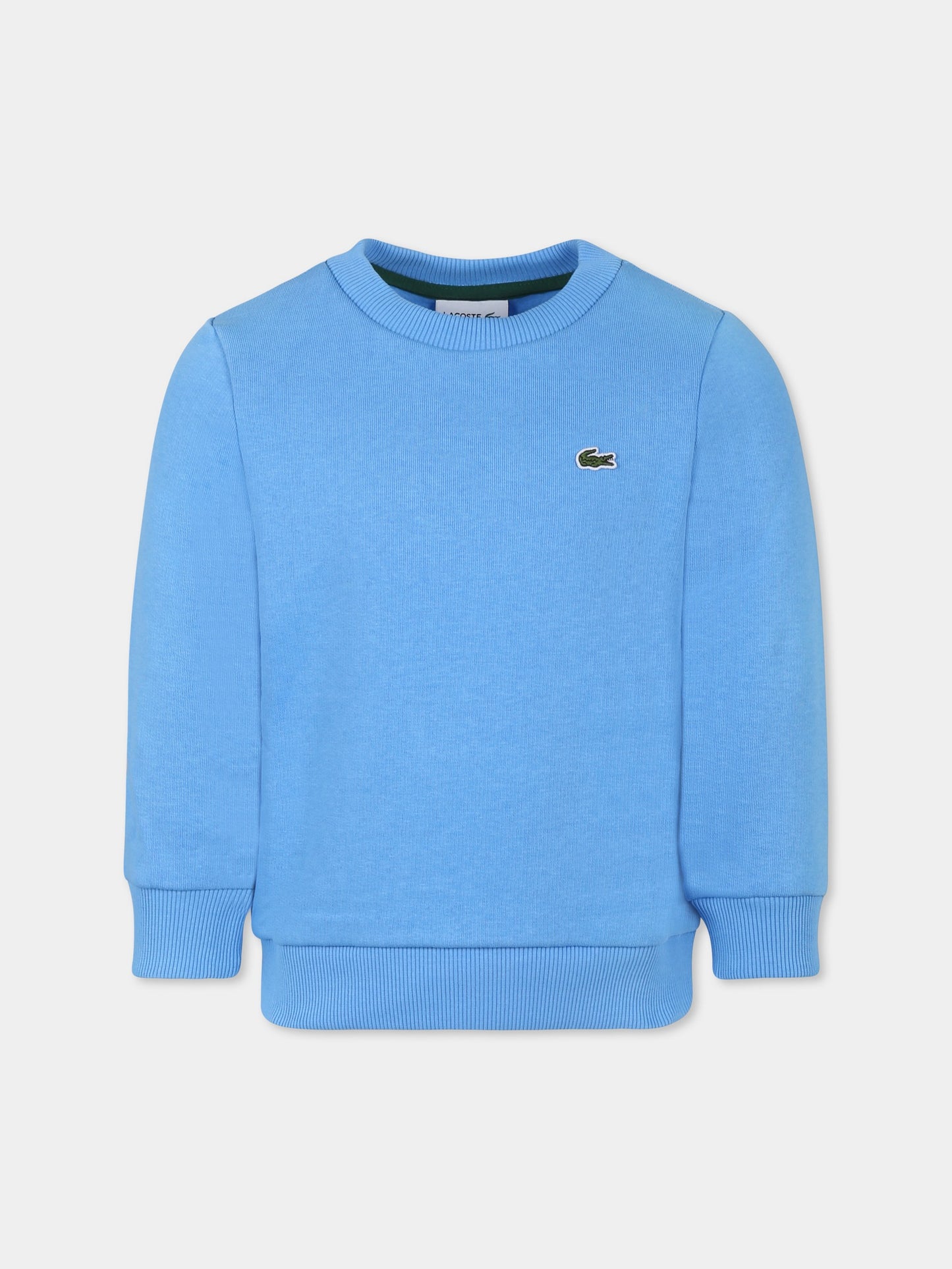 Felpa azzurra per bambino con coccodrillo,Lacoste,SJ5284 4XA