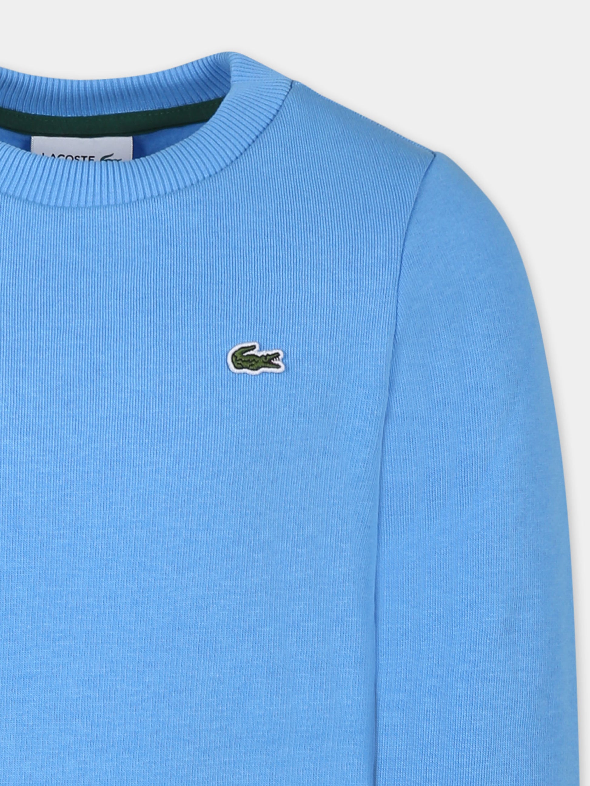 Felpa azzurra per bambino con coccodrillo,Lacoste,SJ5284 4XA
