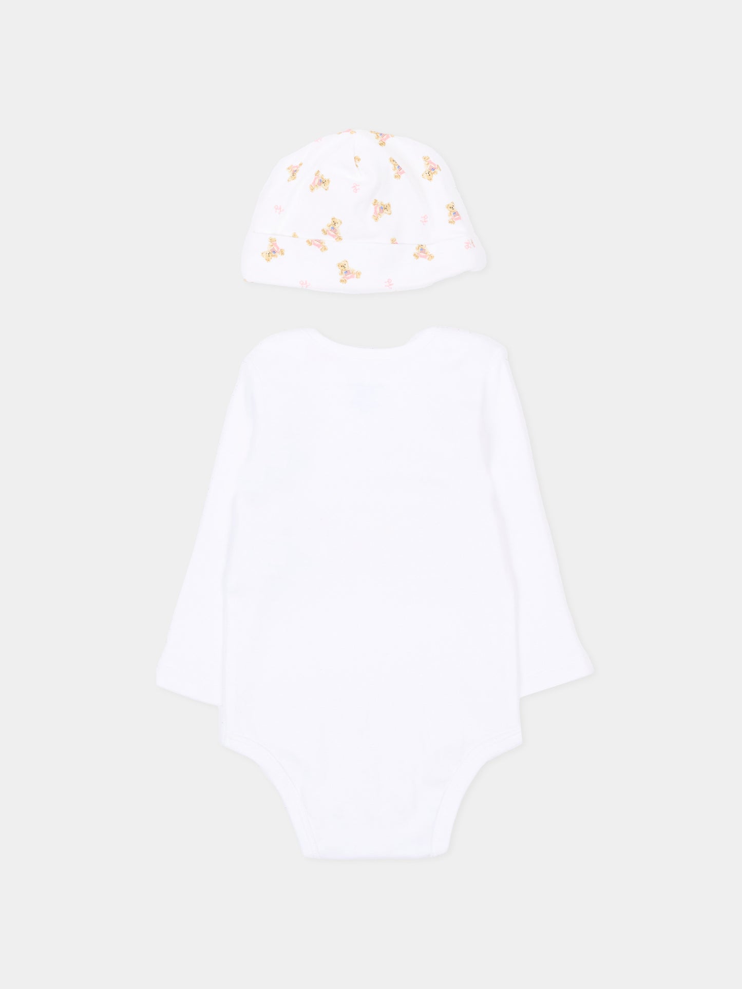 Set body bianco per neonata con Polo Bear,Ralph Lauren Kids,981226001