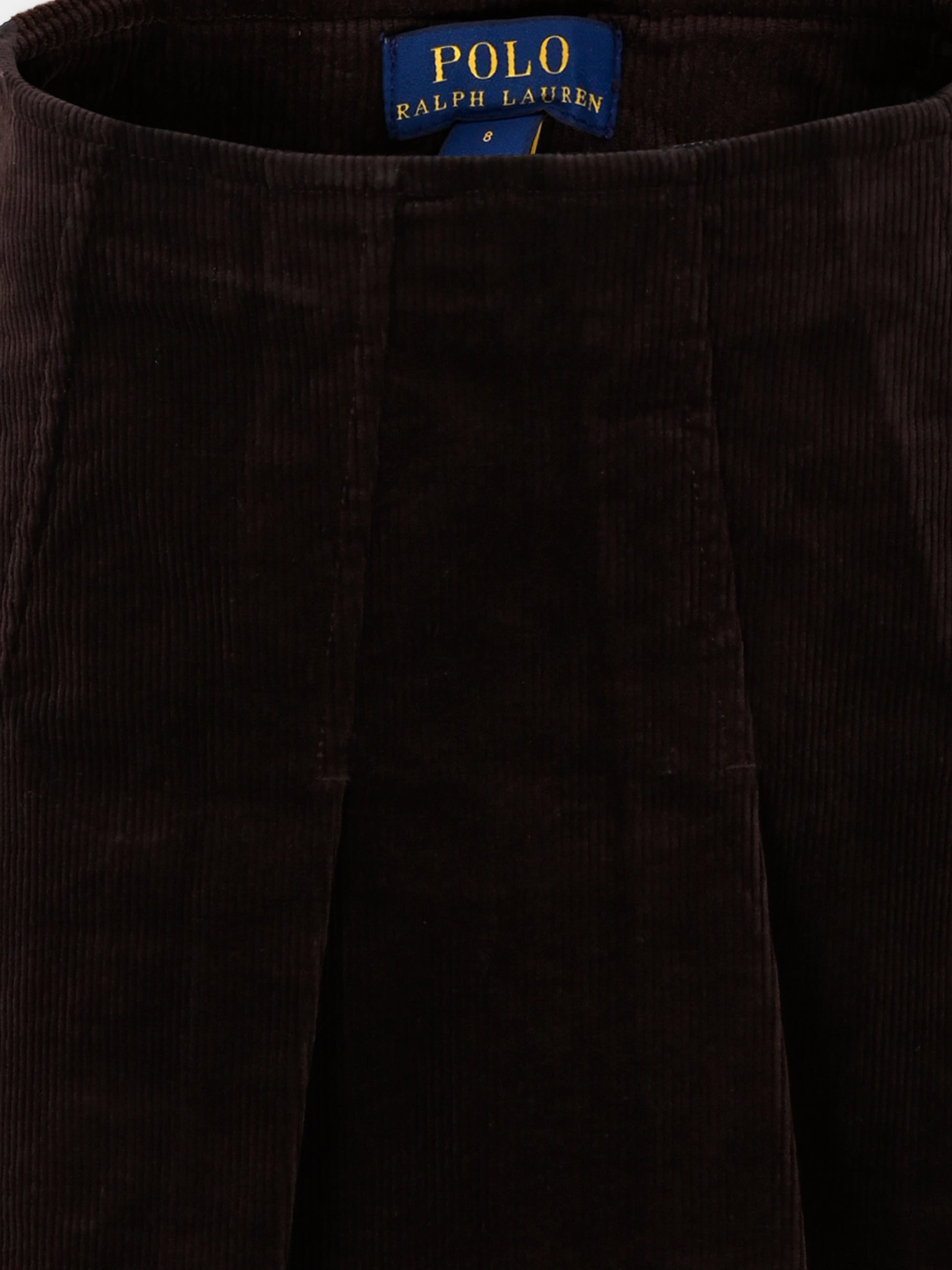 Gonna marrone per bambina con cavallino,Ralph Lauren Kids,978831001