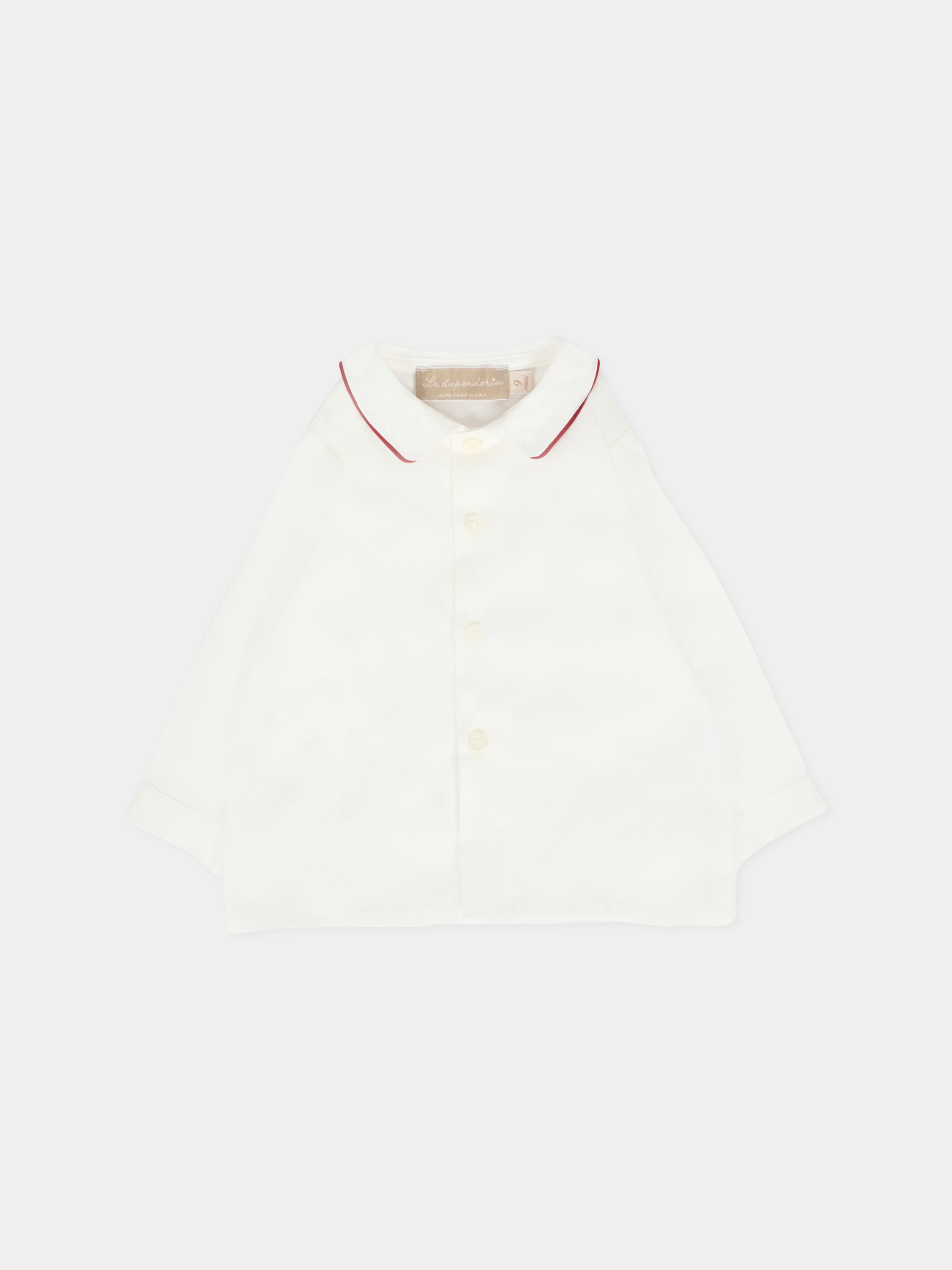 Camicia bianca per neonato,La Stupenderia,1TCCM23P02RED