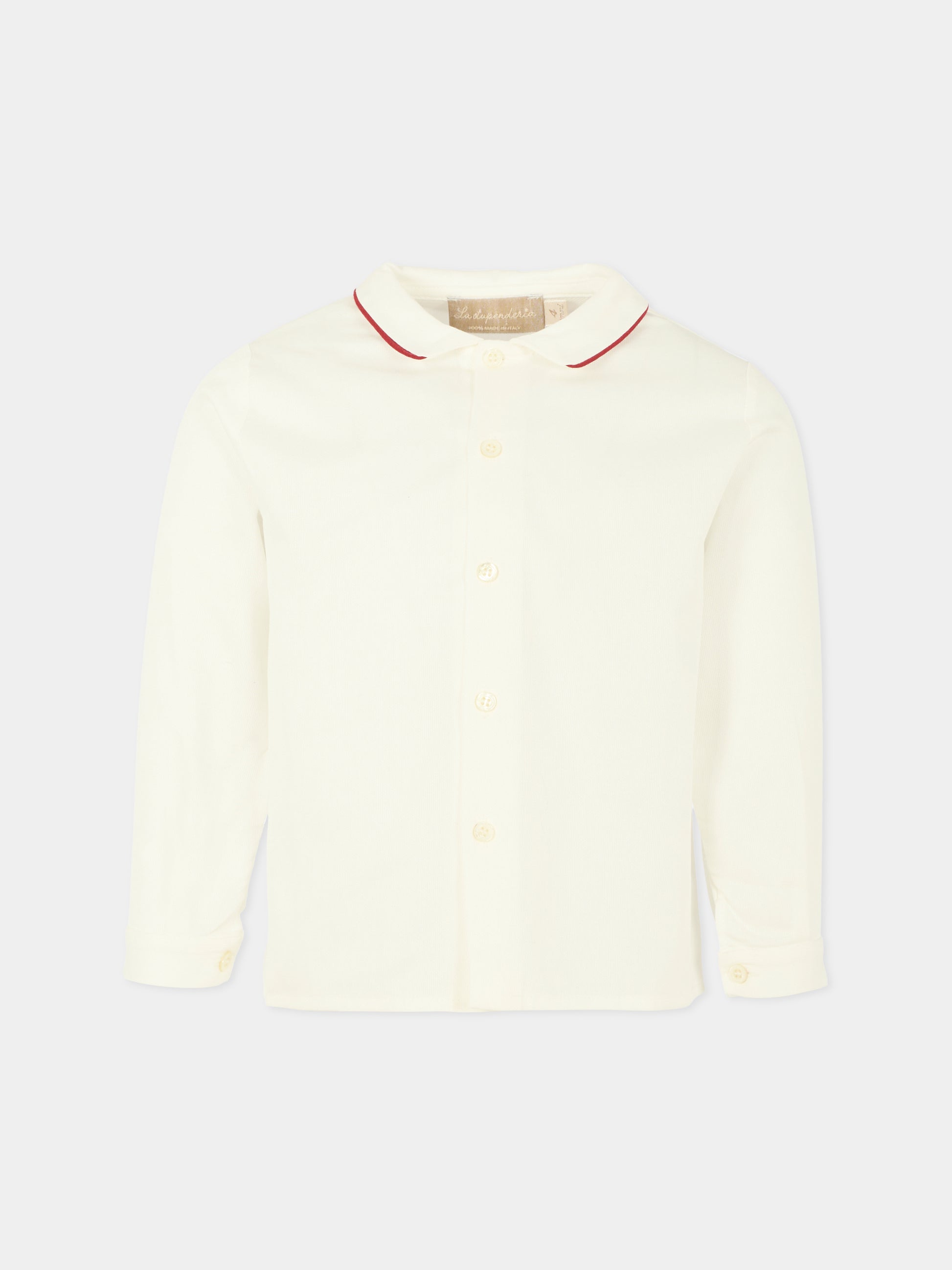 Camicia bianca per bambino,La Stupenderia,1TCCM23P02RED