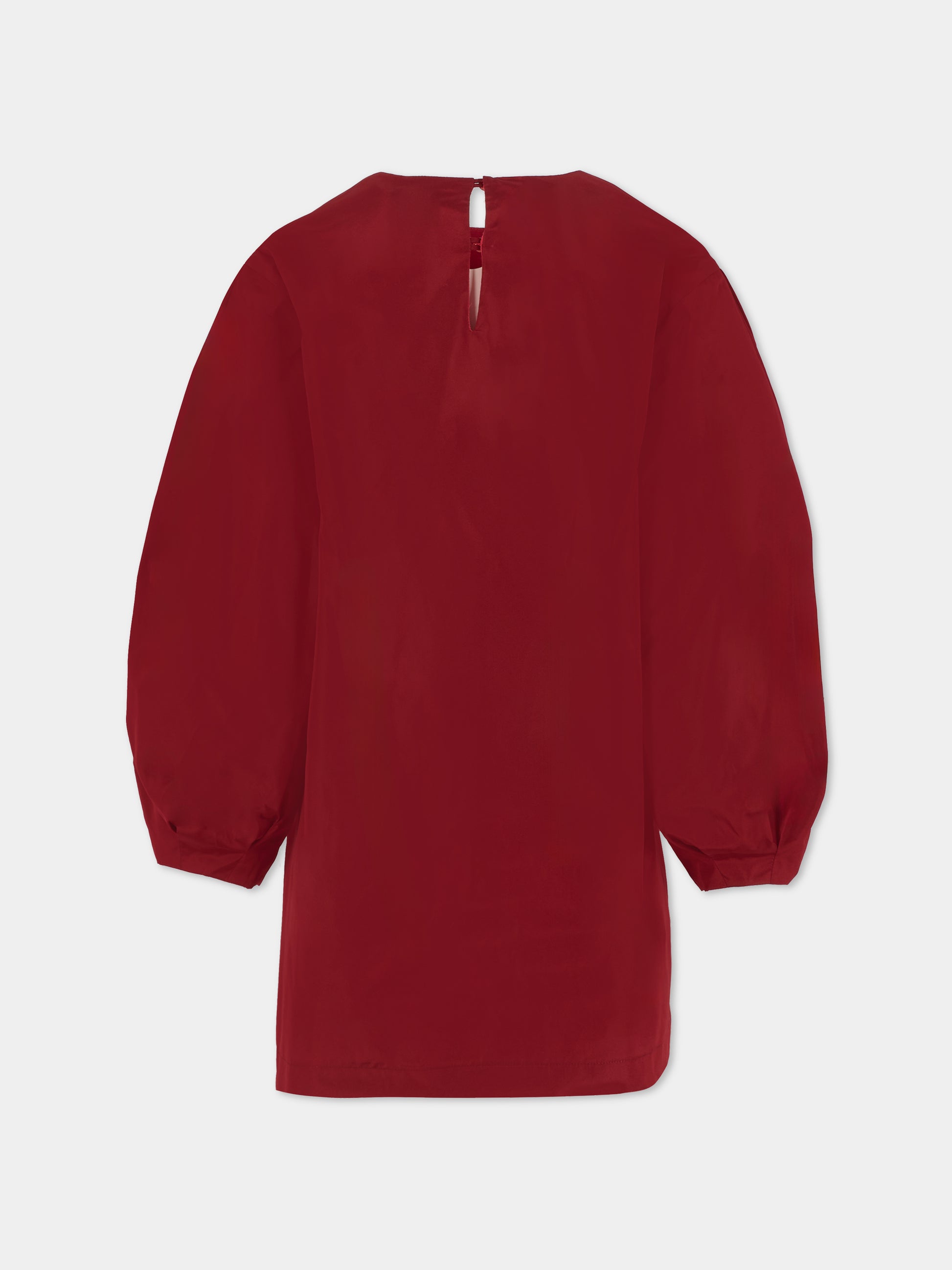 Vestito bordeaux per bambina con cuori,Simonetta,SX1A70 S0049 418