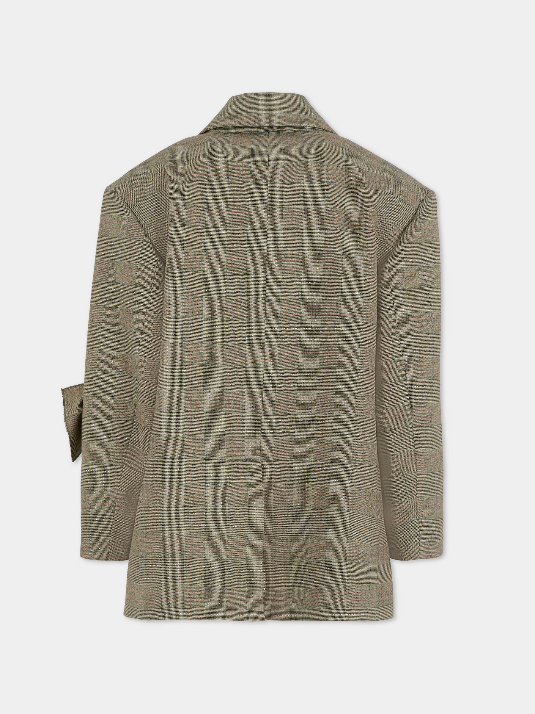 Giacca grigia per bambina con fiocchi,Simonetta,SX2A04 I0288 930RO