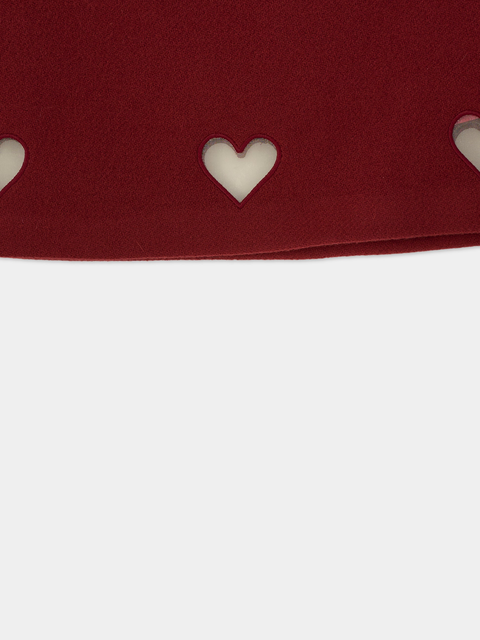 Gonna bordeaux per bambina cuori,Simonetta,SX7A11 E0227 418