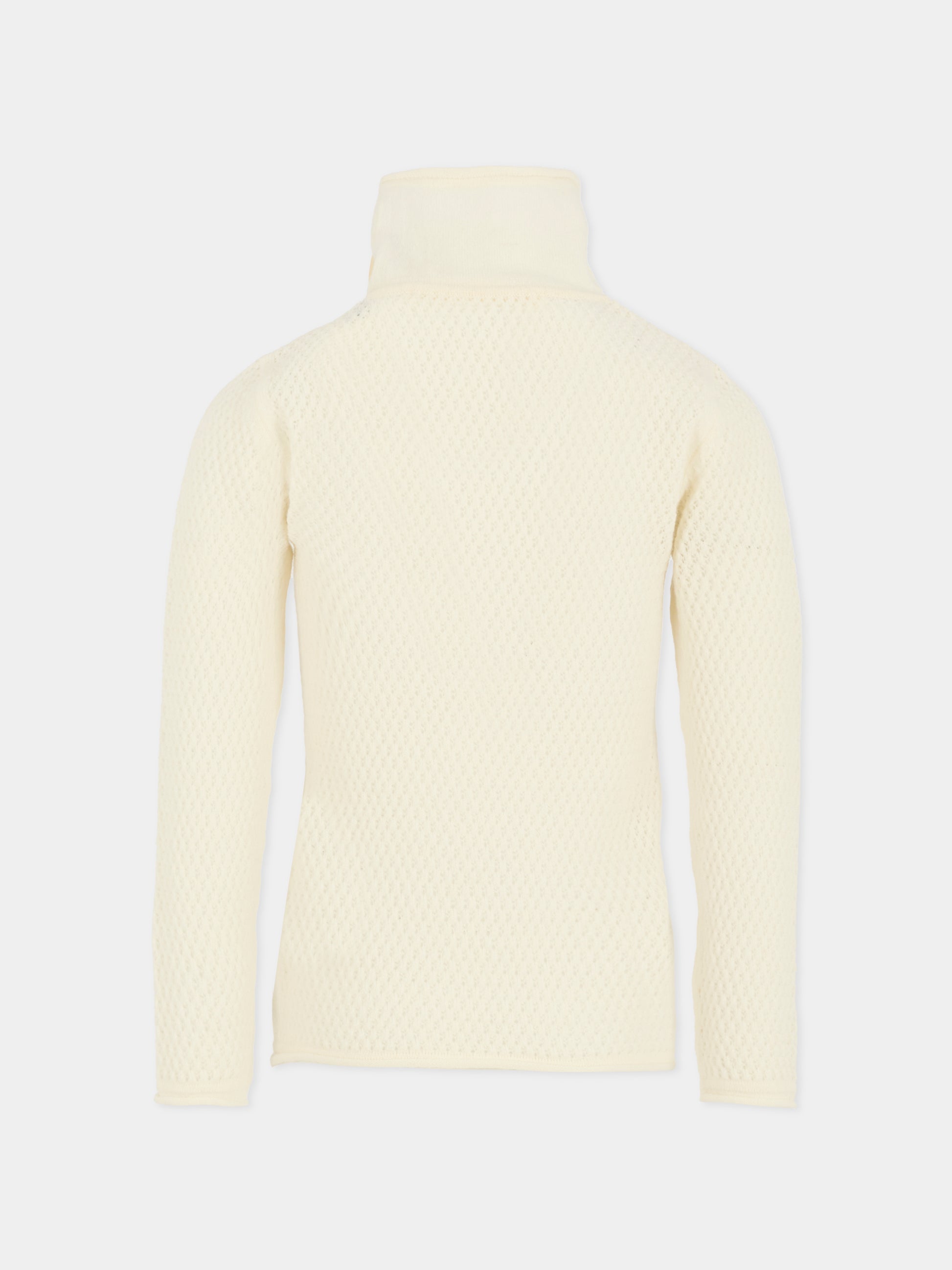 Dolcevita avorio per bambina con logo,Simonetta,SX9A00 W0023 101