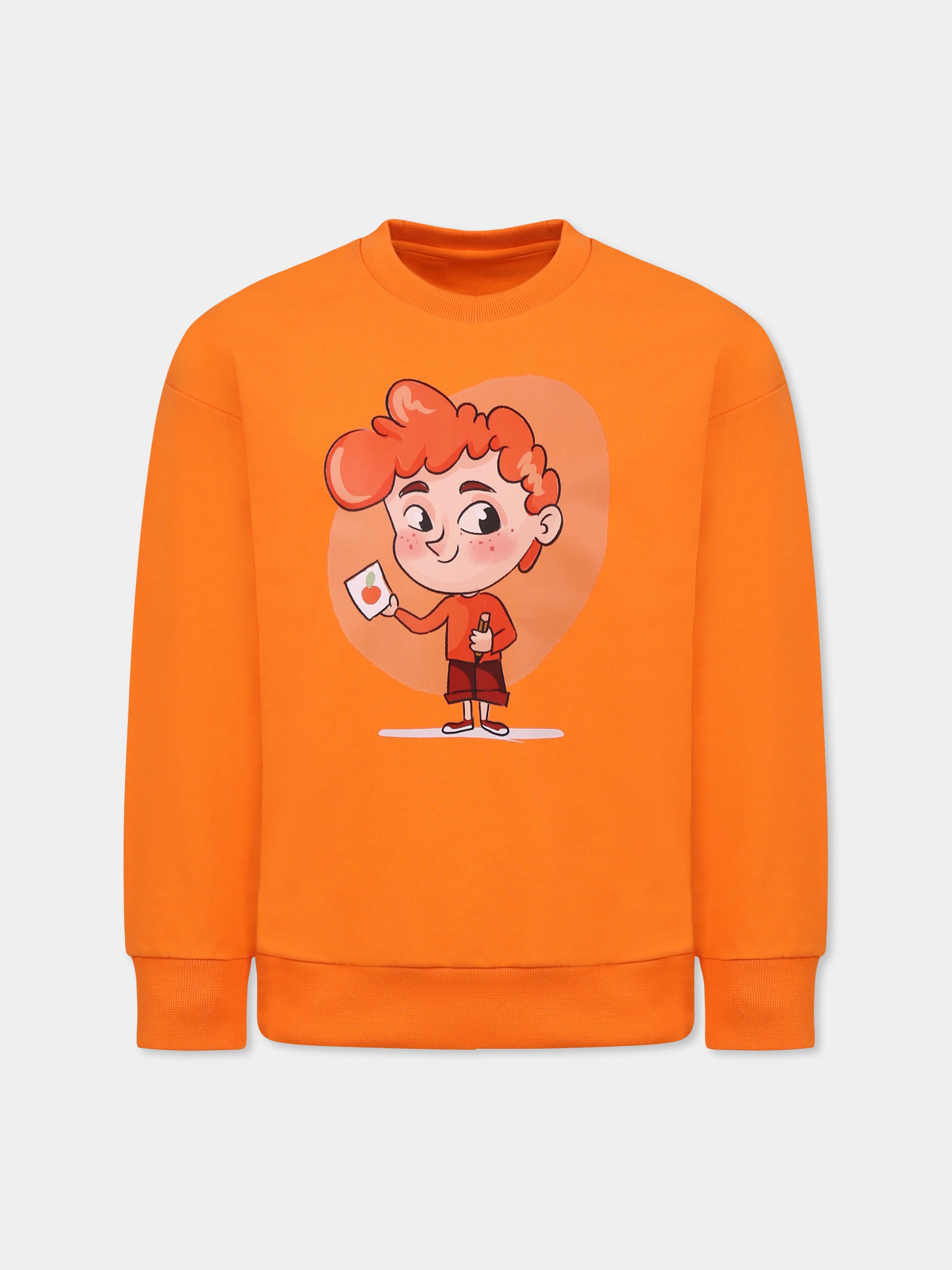 Felpa arancione di Il mondo di MeG per bambini,Il Mondo Di Meg,FELPA ARANCIONE PER IL MONDO DI MEG