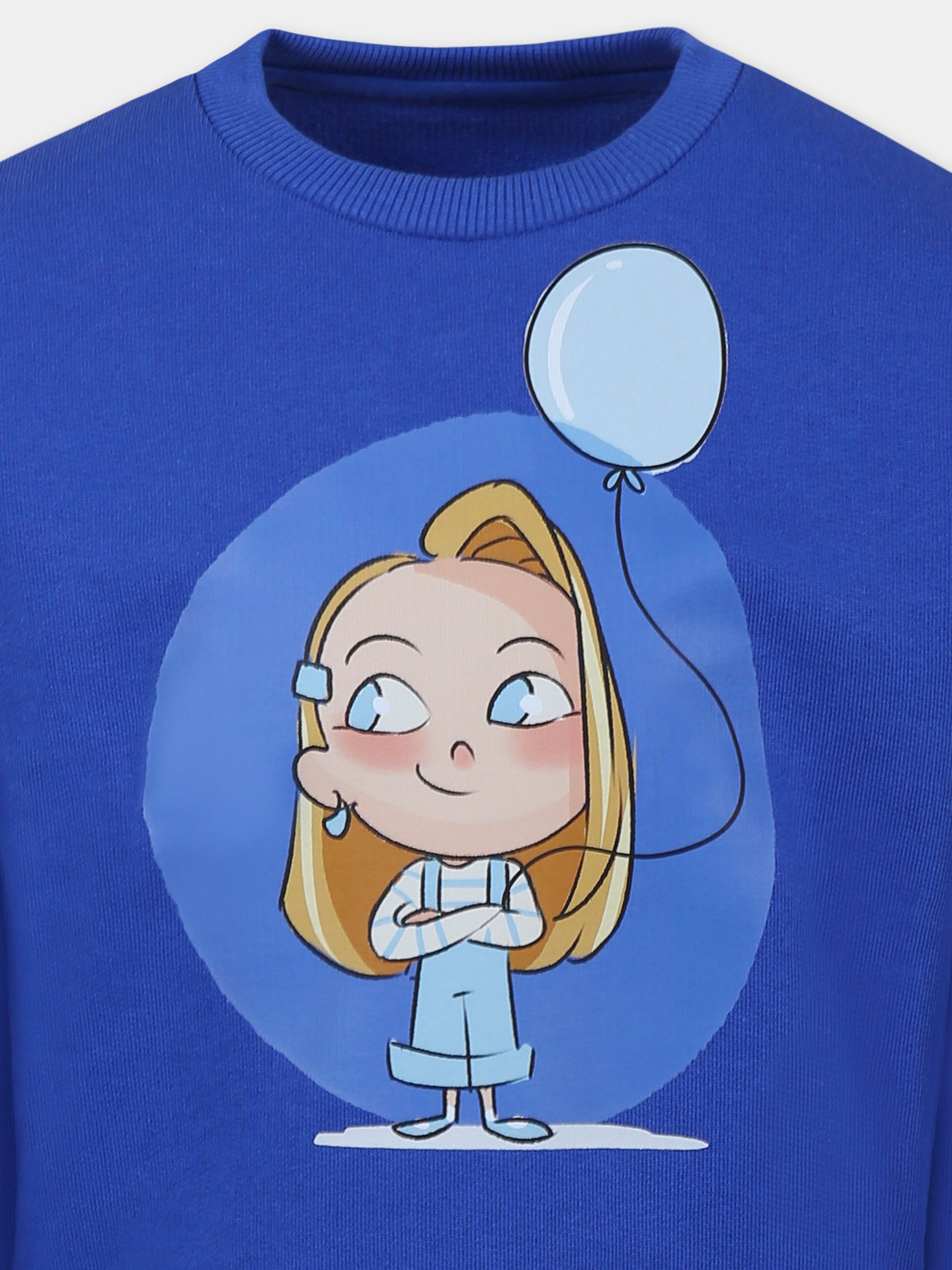 Felpa azzurra di Il mondo di MeG per bambini,Il Mondo Di Meg,FELPA AZZURRA PER IL MONDO DI MEG