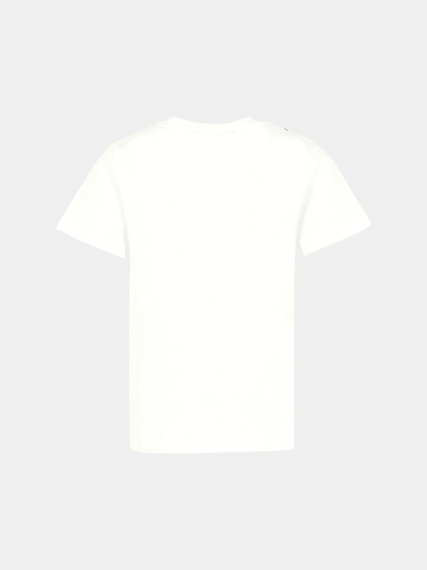 T-shirt bianca per bambina con catene,Balmain Kids,BX8C41-Z3186 100OR