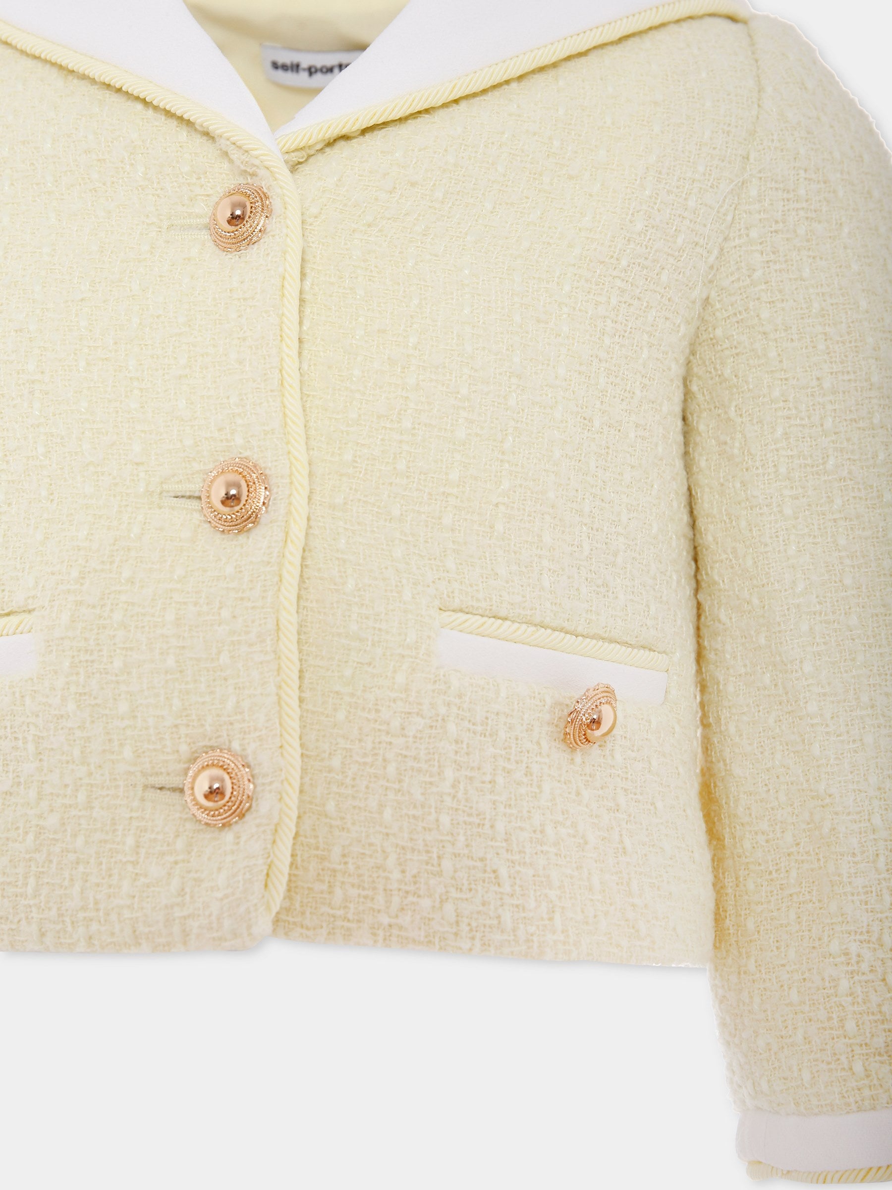 Giacca gialla per bambina,Self-portrait,PF25-720J-Y