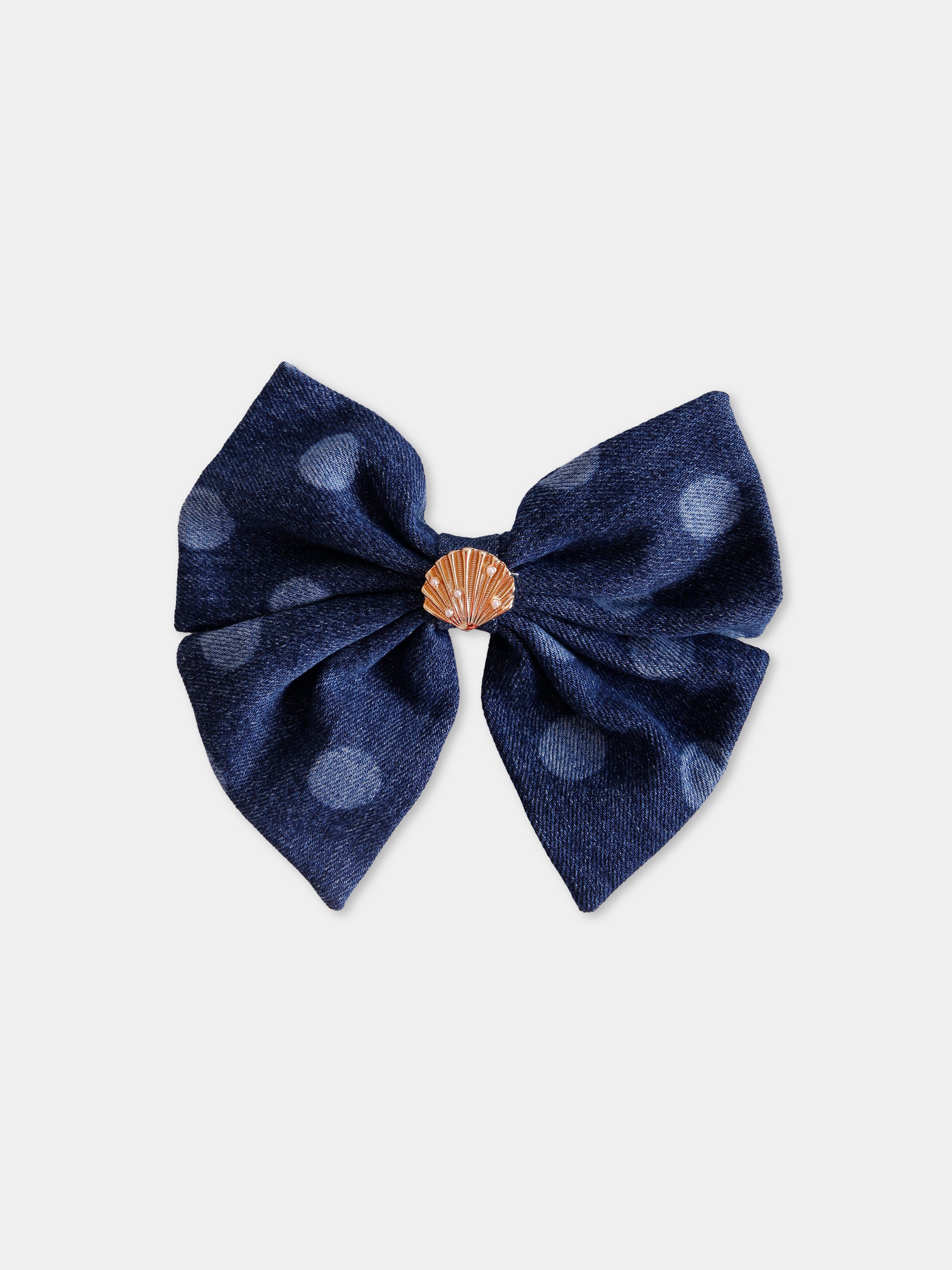 Fermaglio blu per bambina con pois,Self-portrait,PF25-743-BL