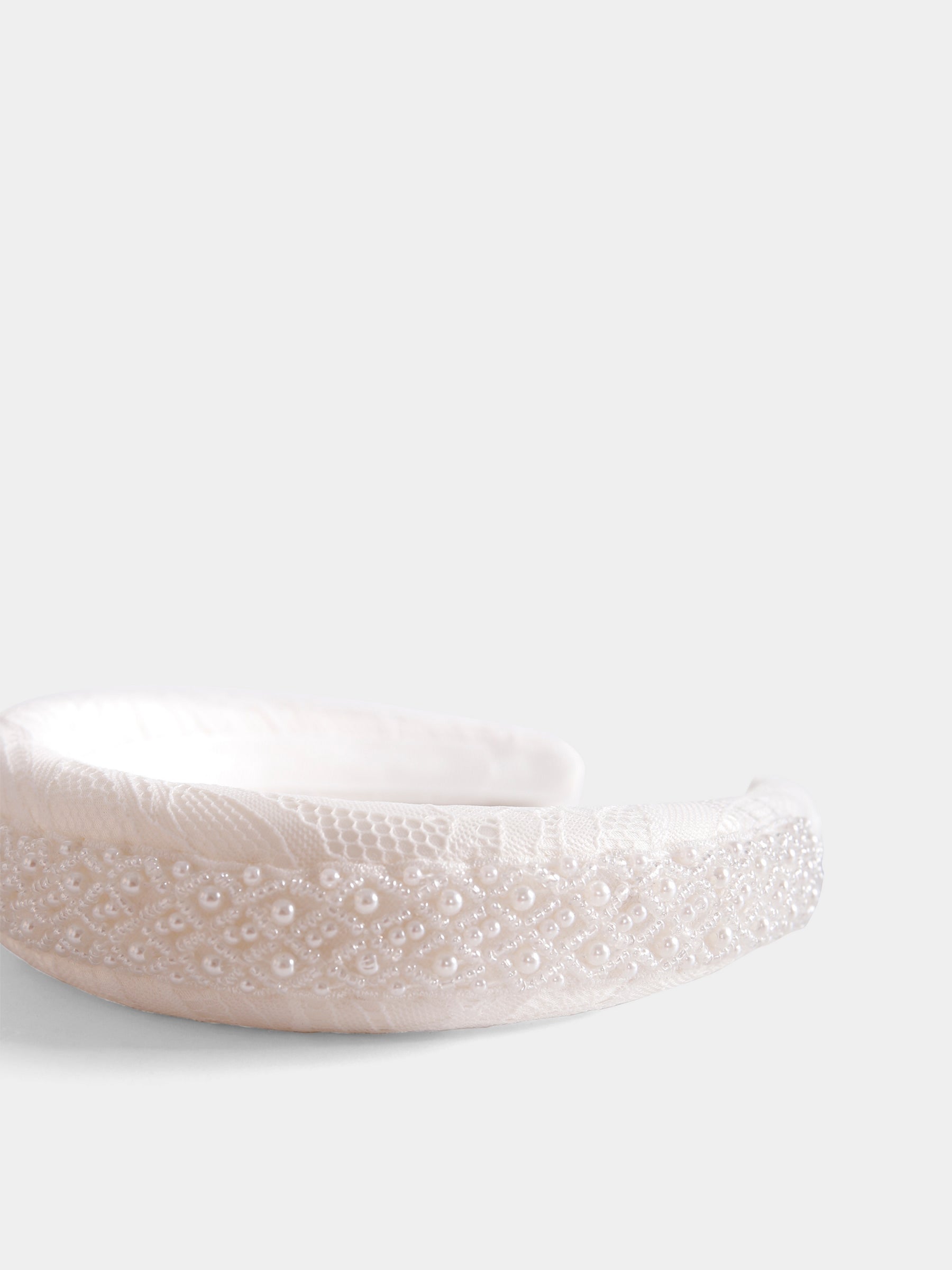 Cerchieto bianco per bambina con perle,Self-portrait,PF25-731-W