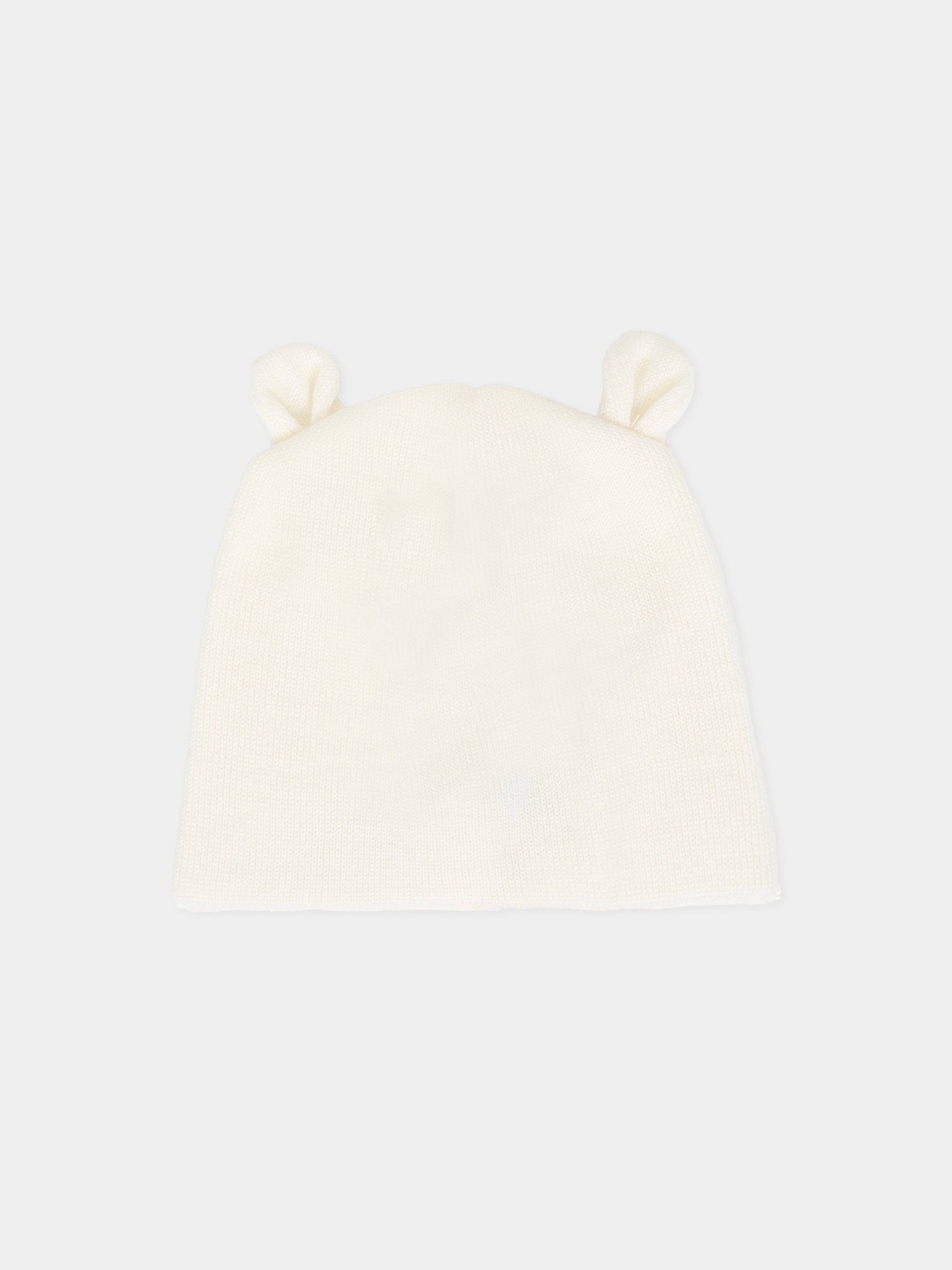 Berretto avorio per neonati con orecchie,Little Bear,2115 LATTE/LATTE