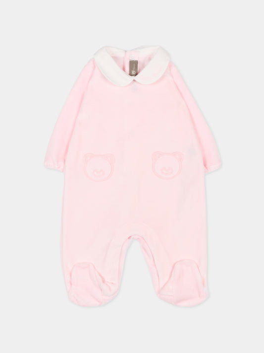 Tutina rosa per neonata con logo,Little Bear,2020 ROSA