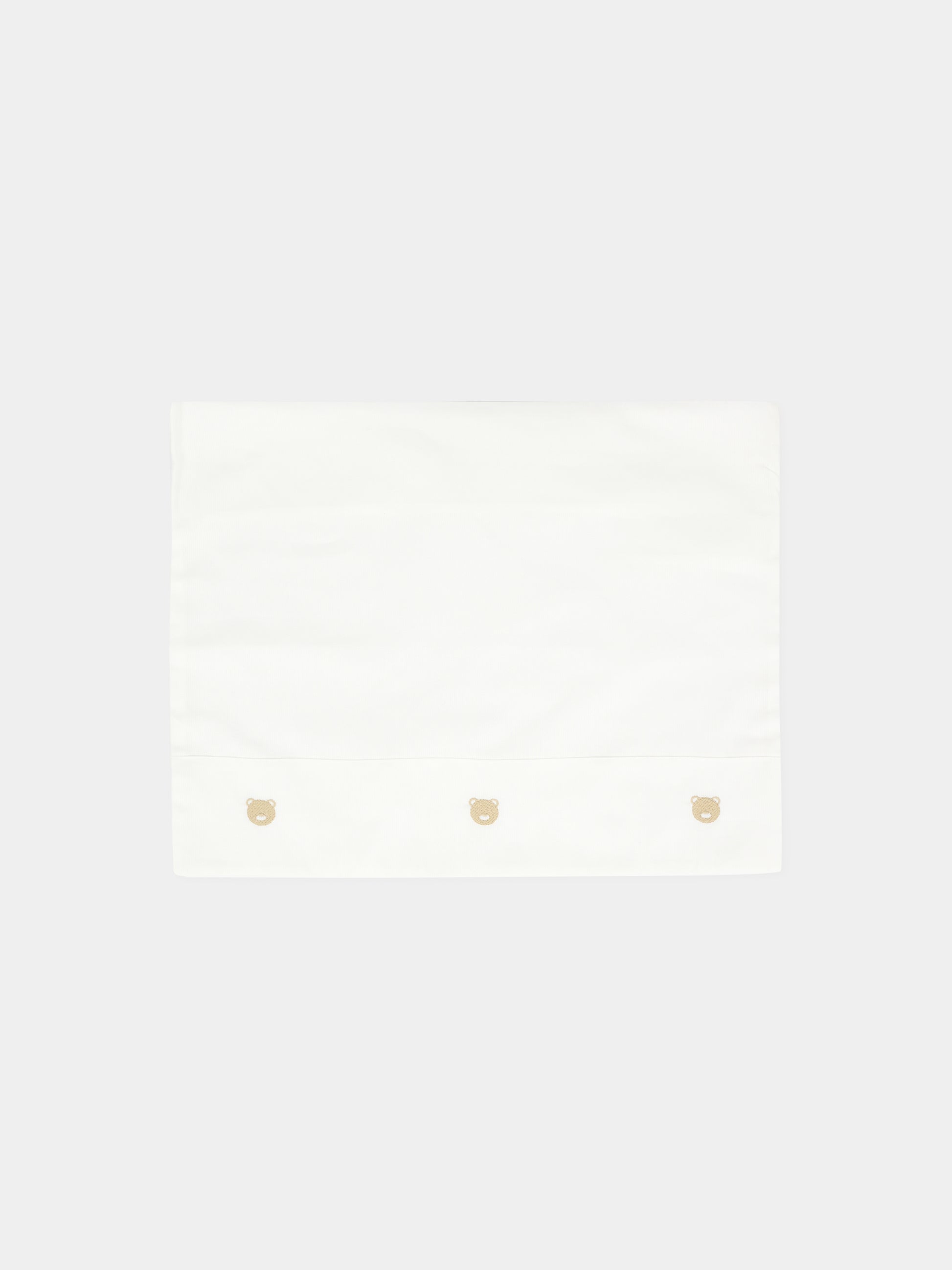 Set lenzuola bianco per neonati con orsetto e logo,Little Bear,2044 LATTE/TORTORA