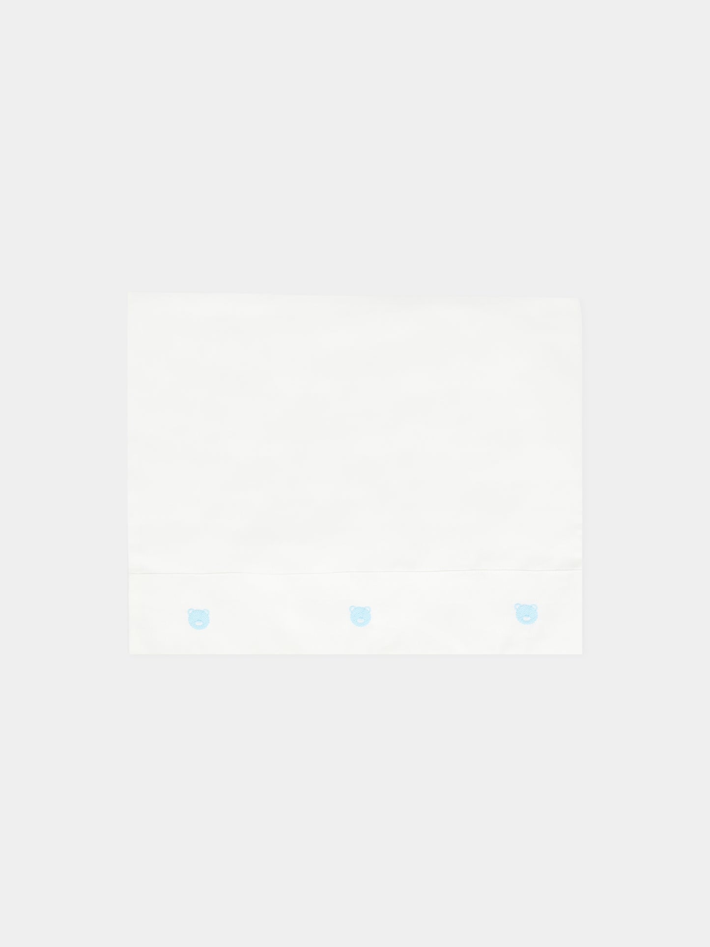 Set lenzuola bianco per neonato con orsetto e logo,Little Bear,2044 LATTE/CIELO