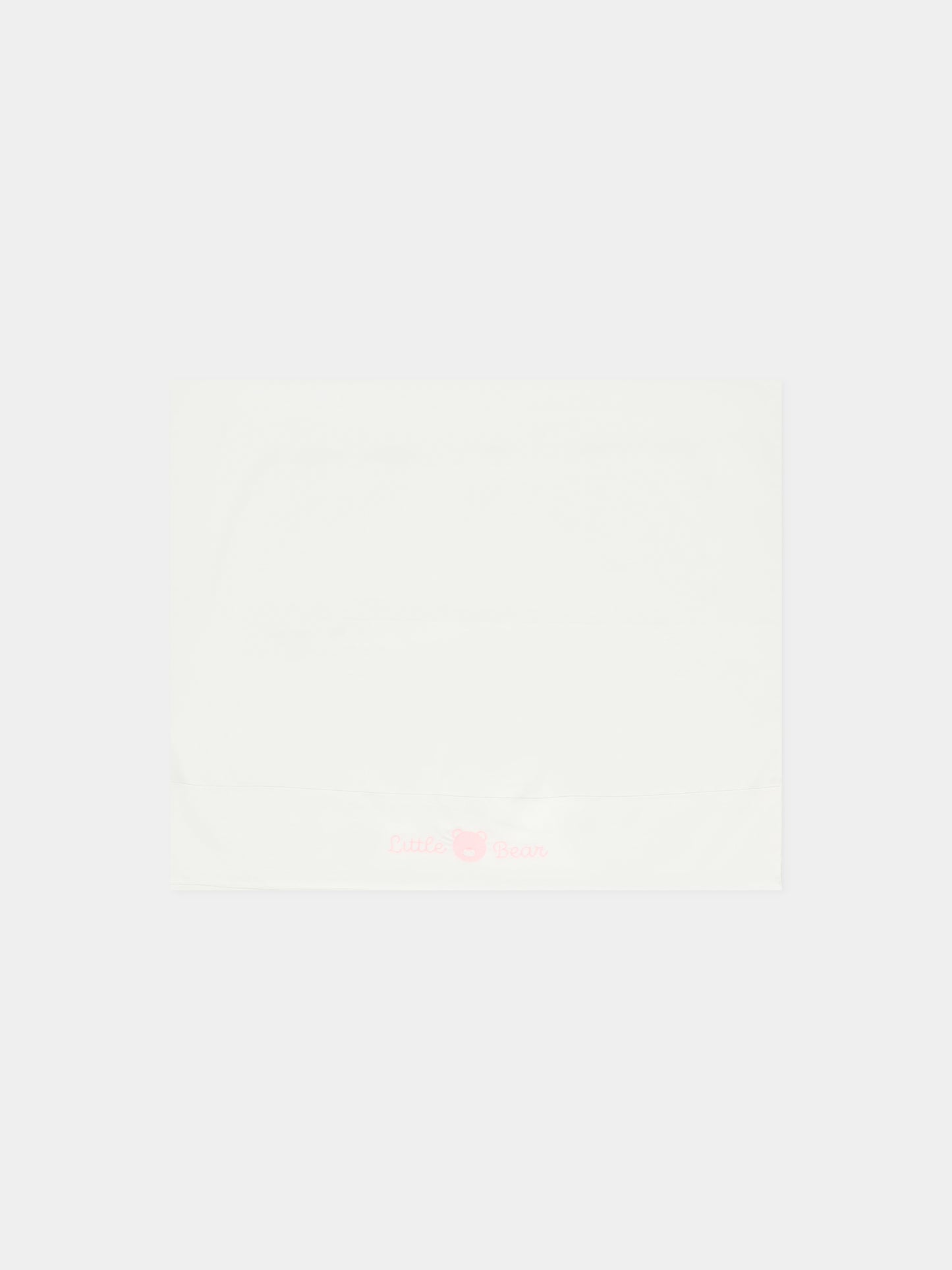 Set lenzuola bianco per neonata con orsetto e logo,Little Bear,2044 LATTE/ROSA