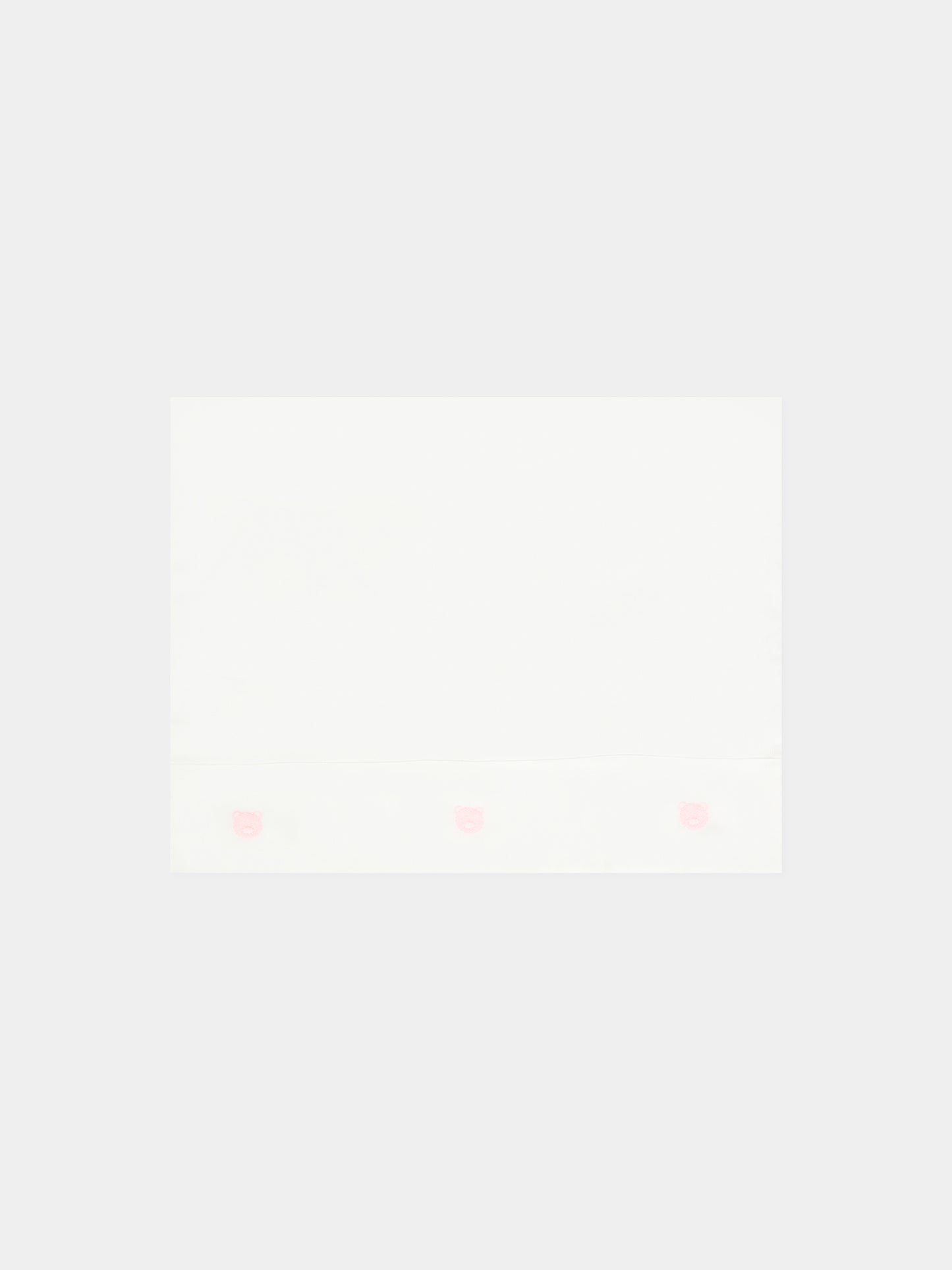 Set lenzuola bianco per neonata con orsetto e logo,Little Bear,2044 LATTE/ROSA