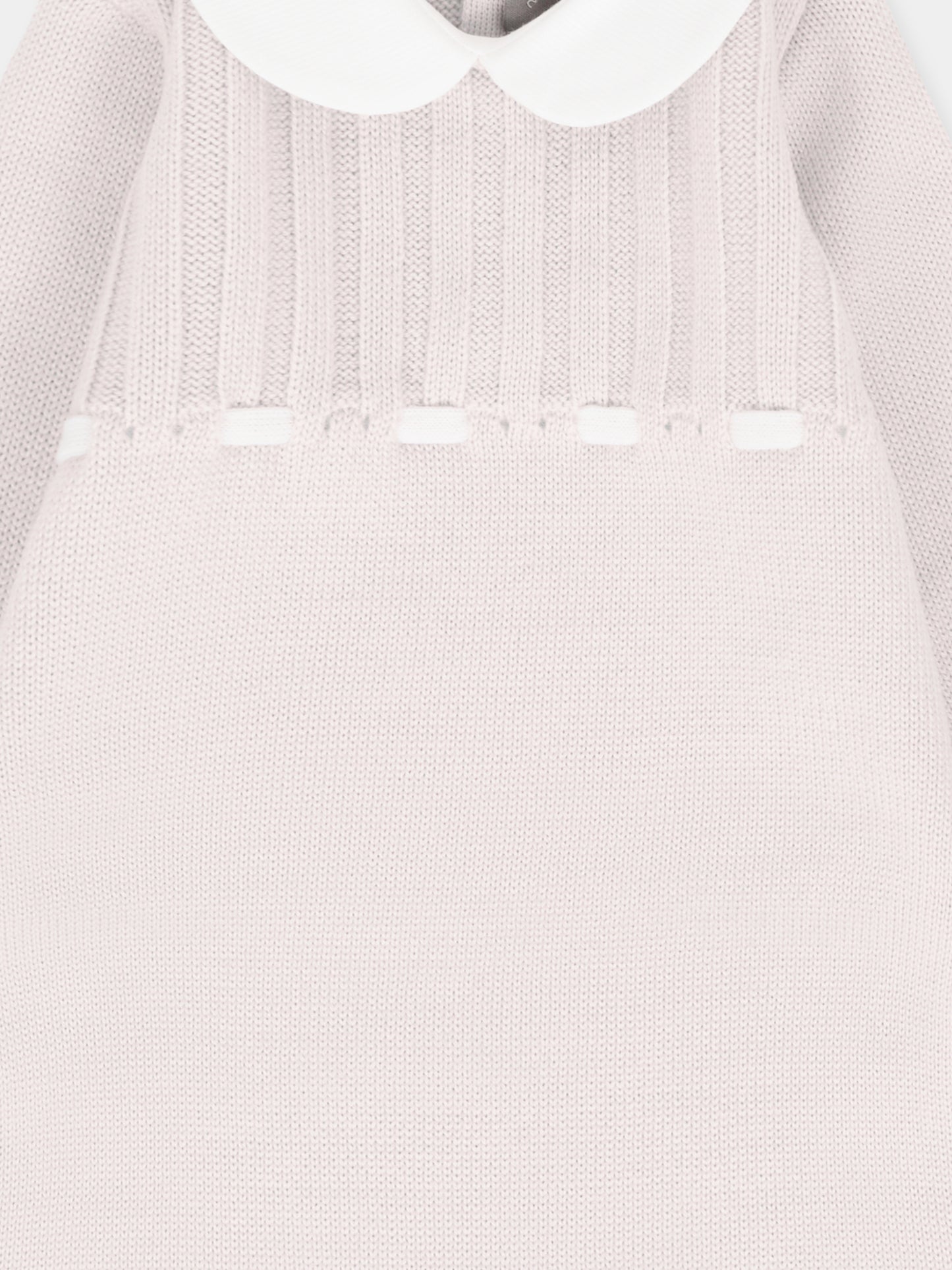 Tutina biege per neonati con nastro avorio,Little Bear,2125 BURRO/LATTE