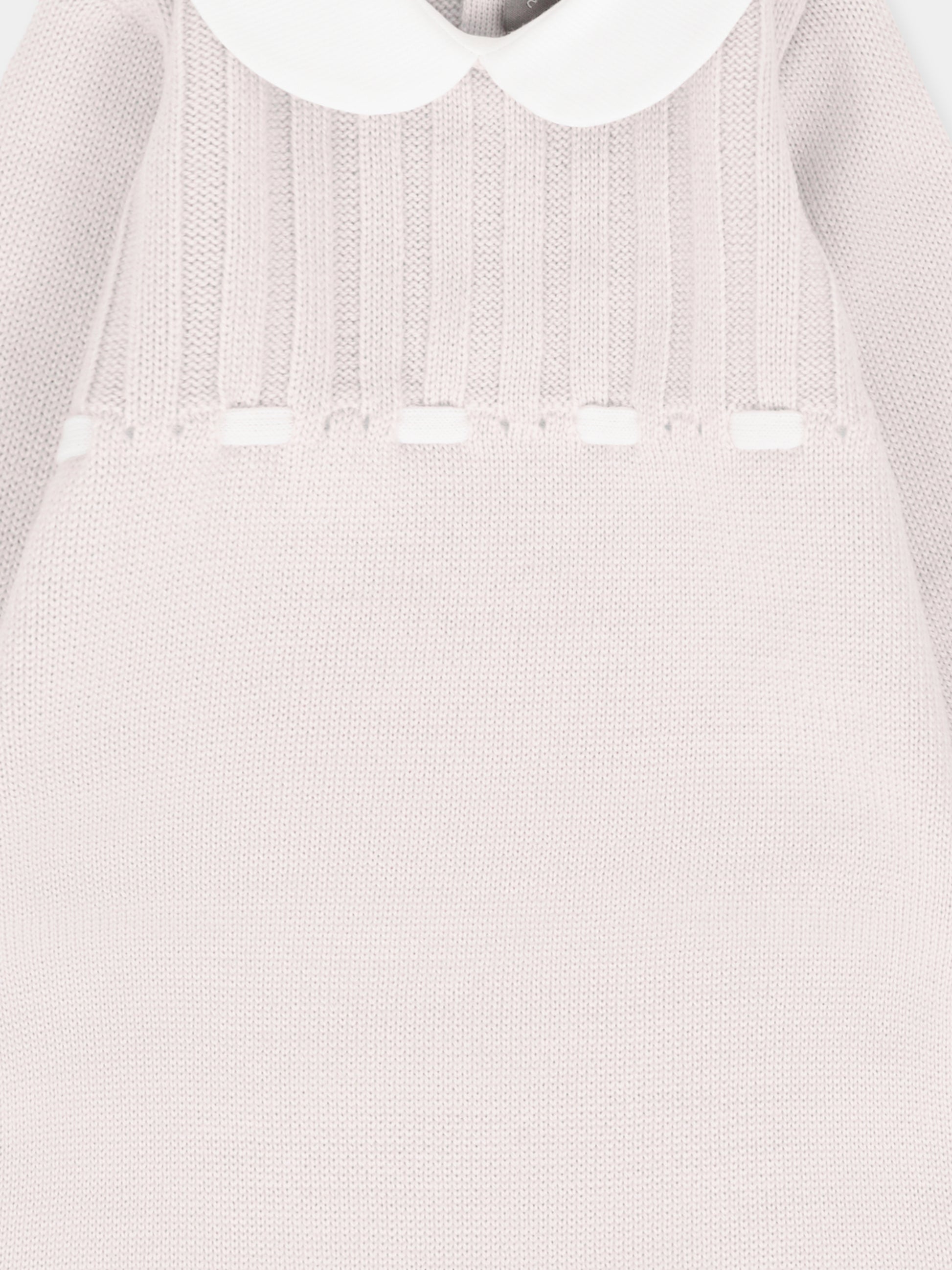 Tutina biege per neonati con nastro avorio,Little Bear,2125 BURRO/LATTE