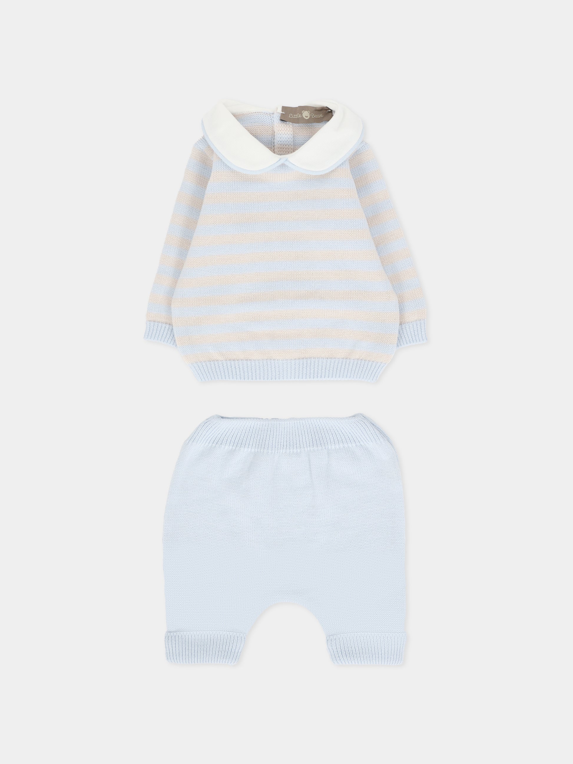 Completo celeste per neonato,Little Bear,2127 CIELO/BURRO