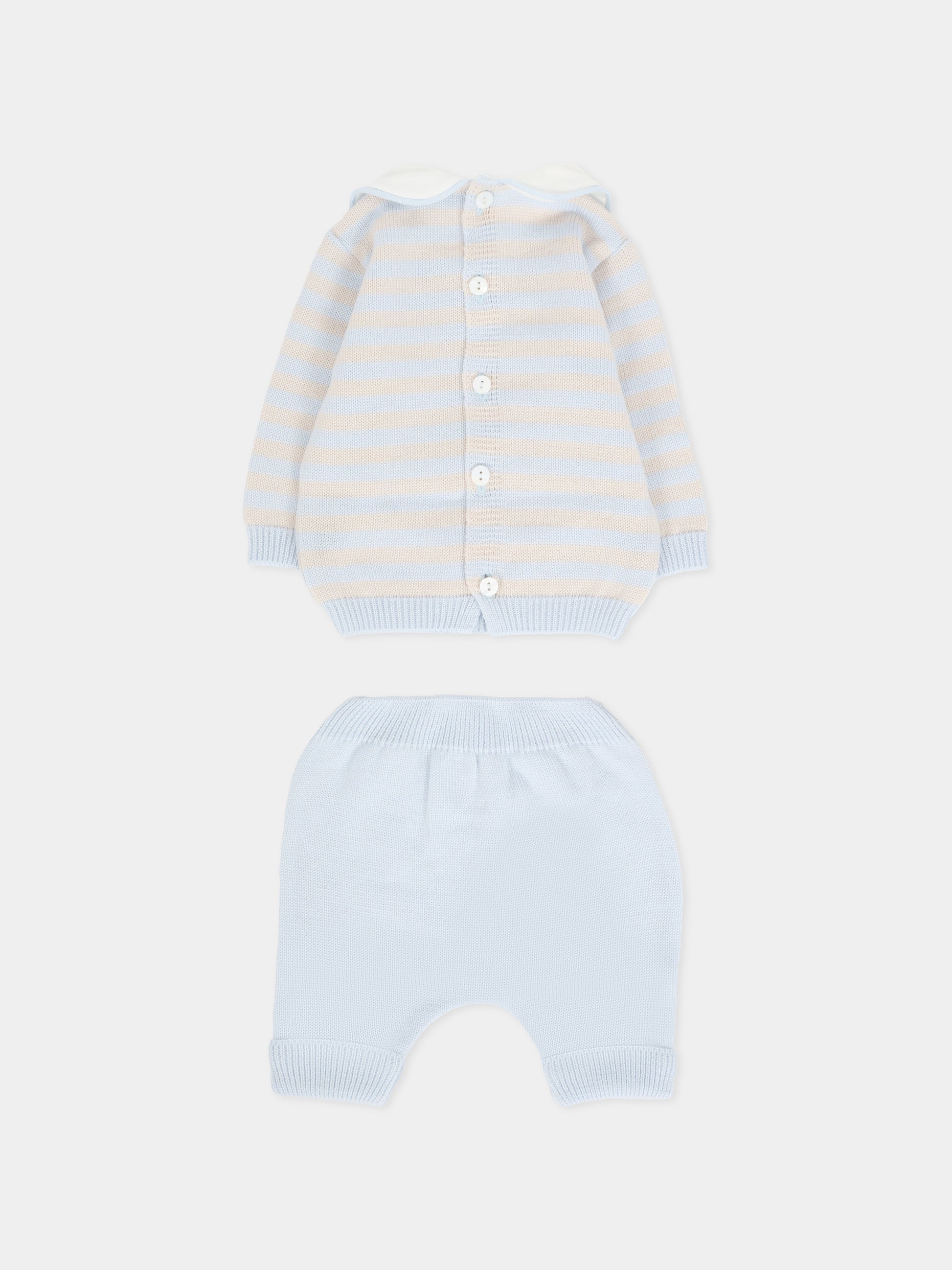 Completo celeste per neonato,Little Bear,2127 CIELO/BURRO