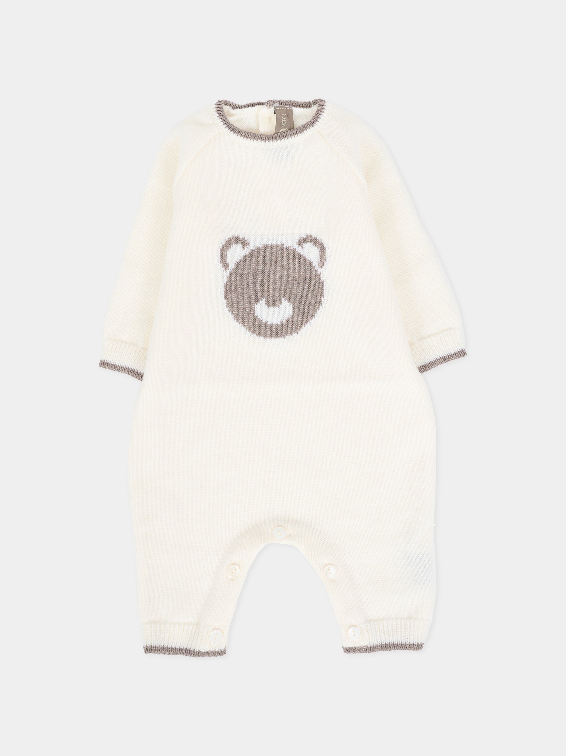 Tutina avorio per neonati con orso,Little Bear,2110 LATTE/TORTORA