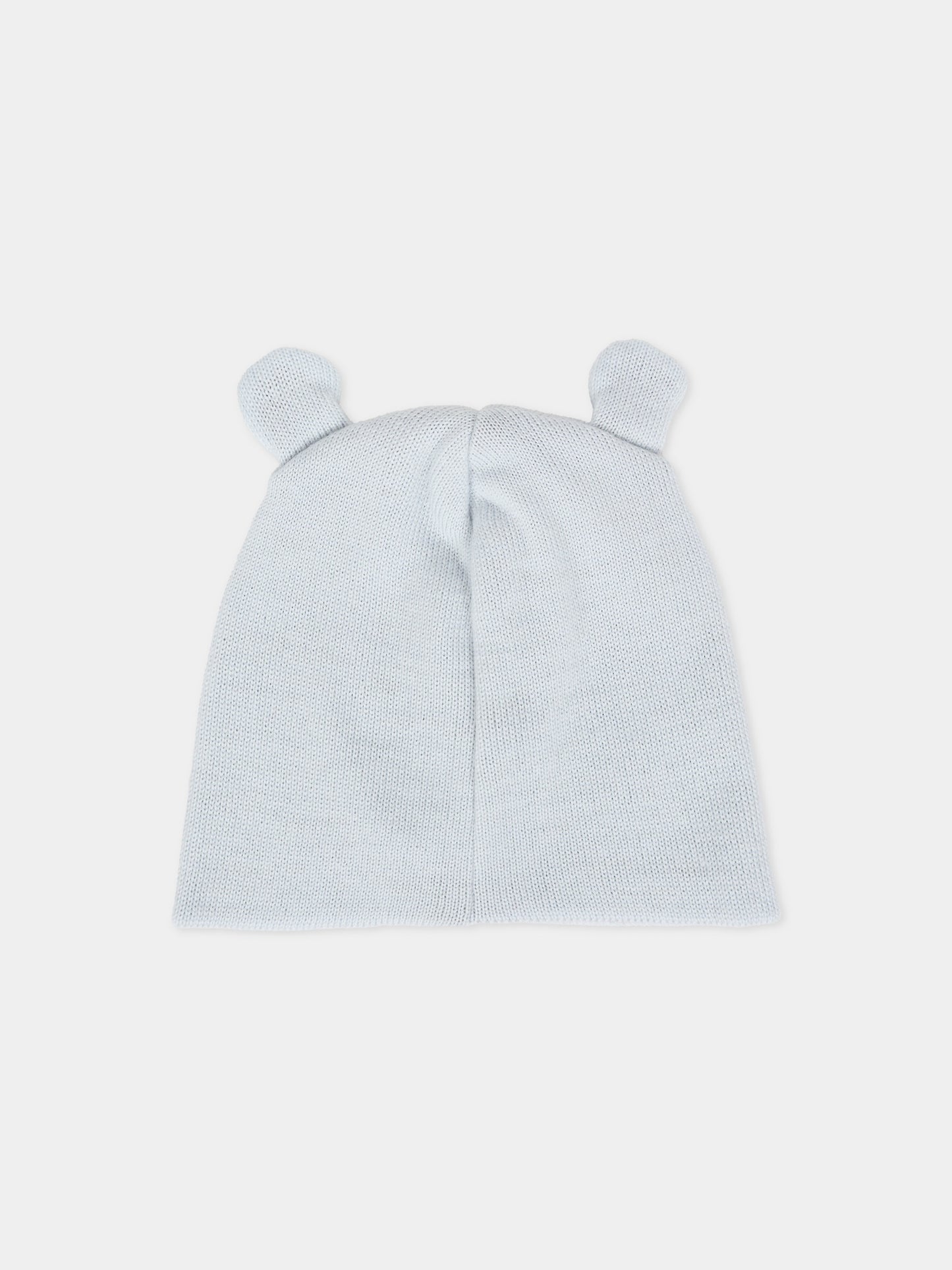 Berretto celeste per neonato con orecchie tortora,Little Bear,2115 CIELO/TORTORA