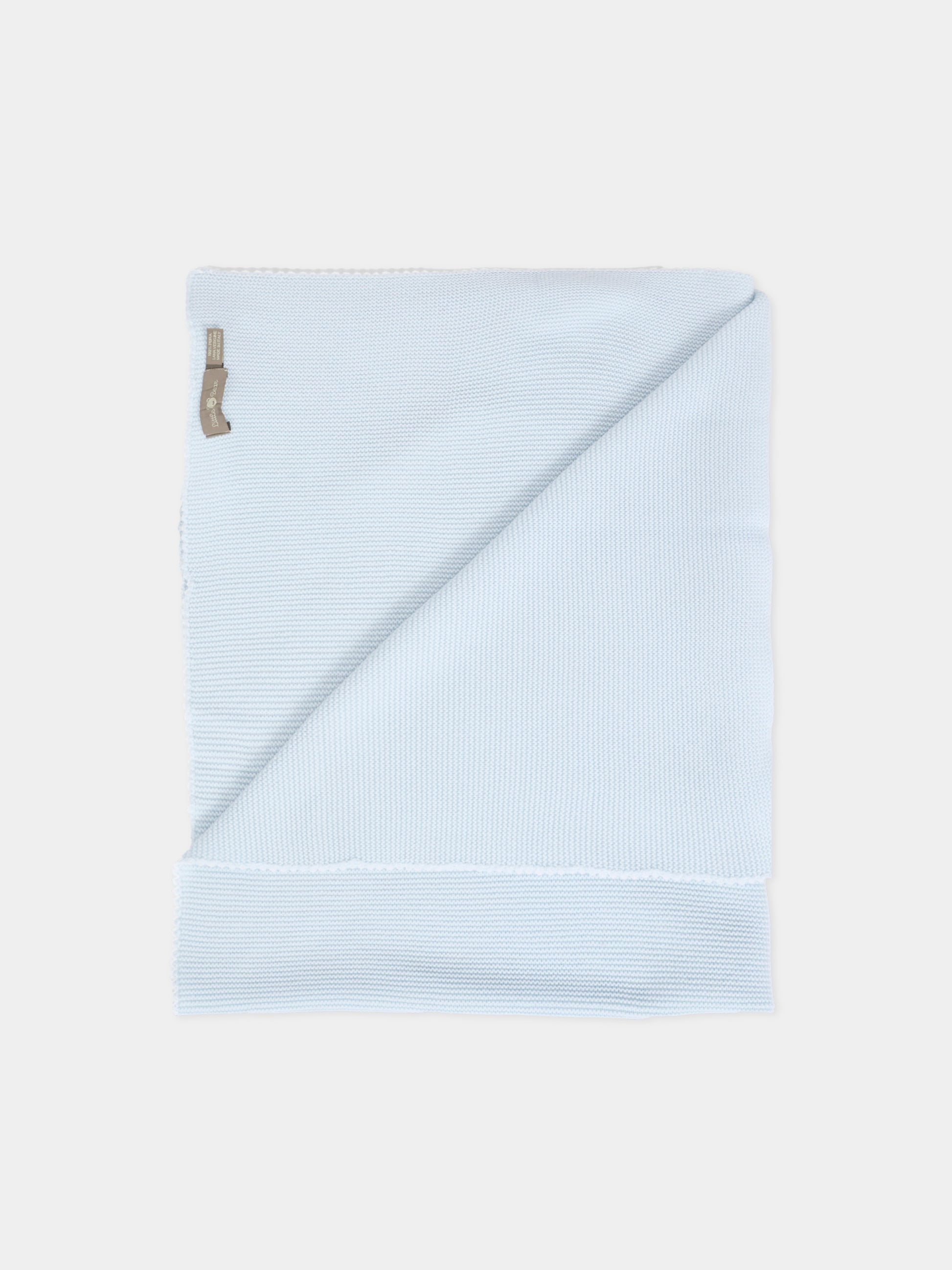 Coperta celeste per neonato con ricamo,Little Bear,2102 CIELO/LATTE