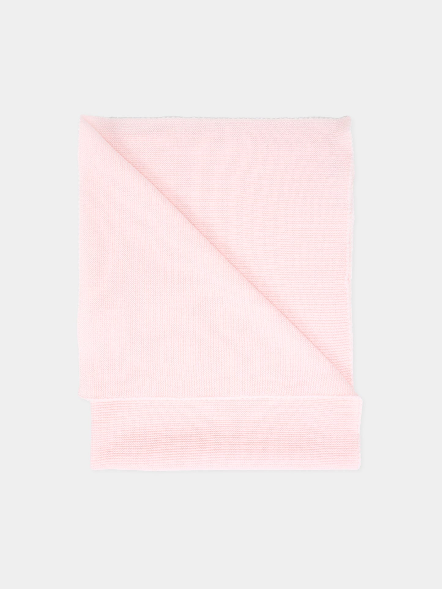 Coperta rosa pe neonata con ricamo,Little Bear,2102 CIPRIA/LATTE