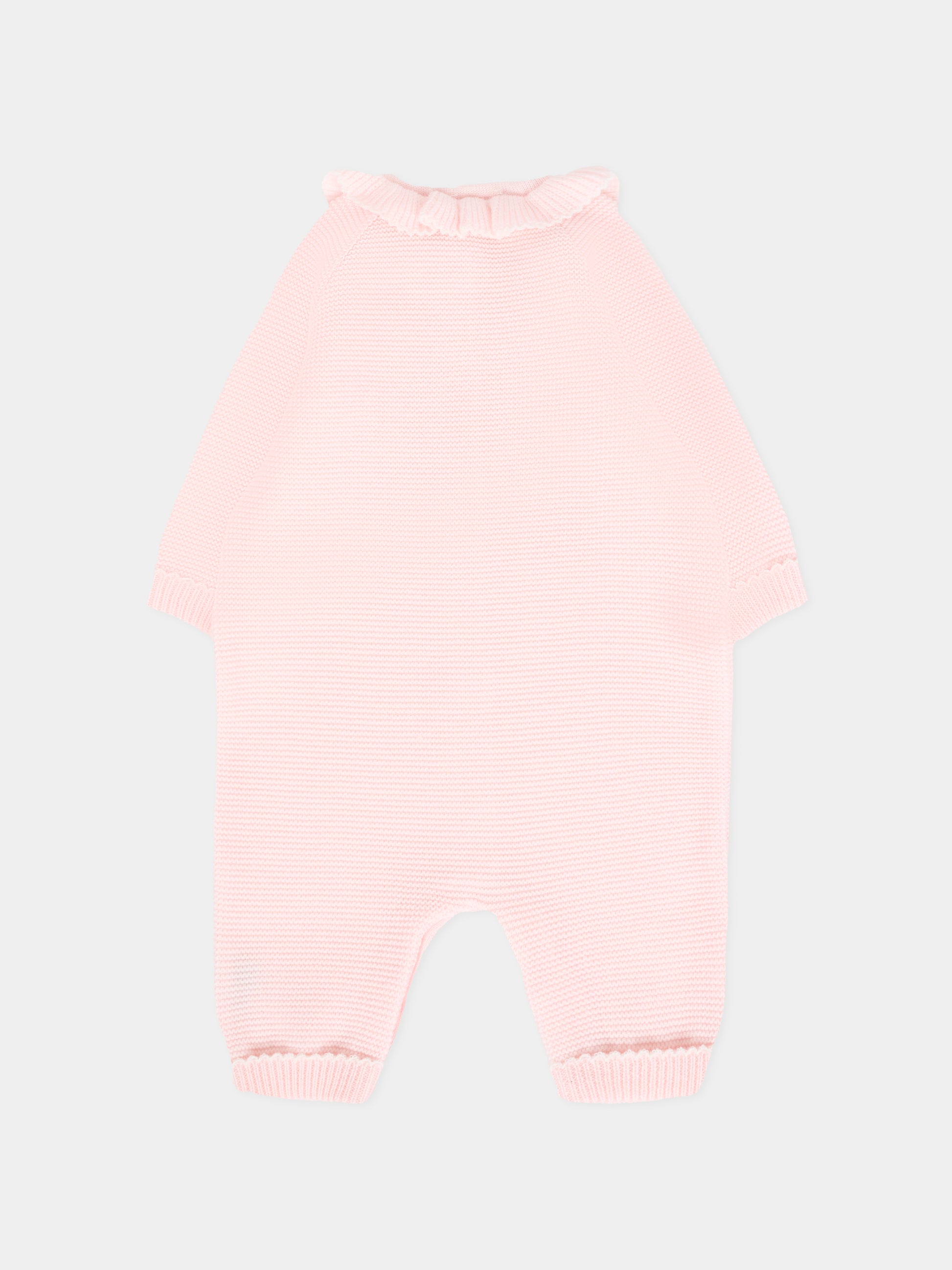 Tutina rosa per neonata con rouche,Little Bear,2104 CIPRIA/LATTE