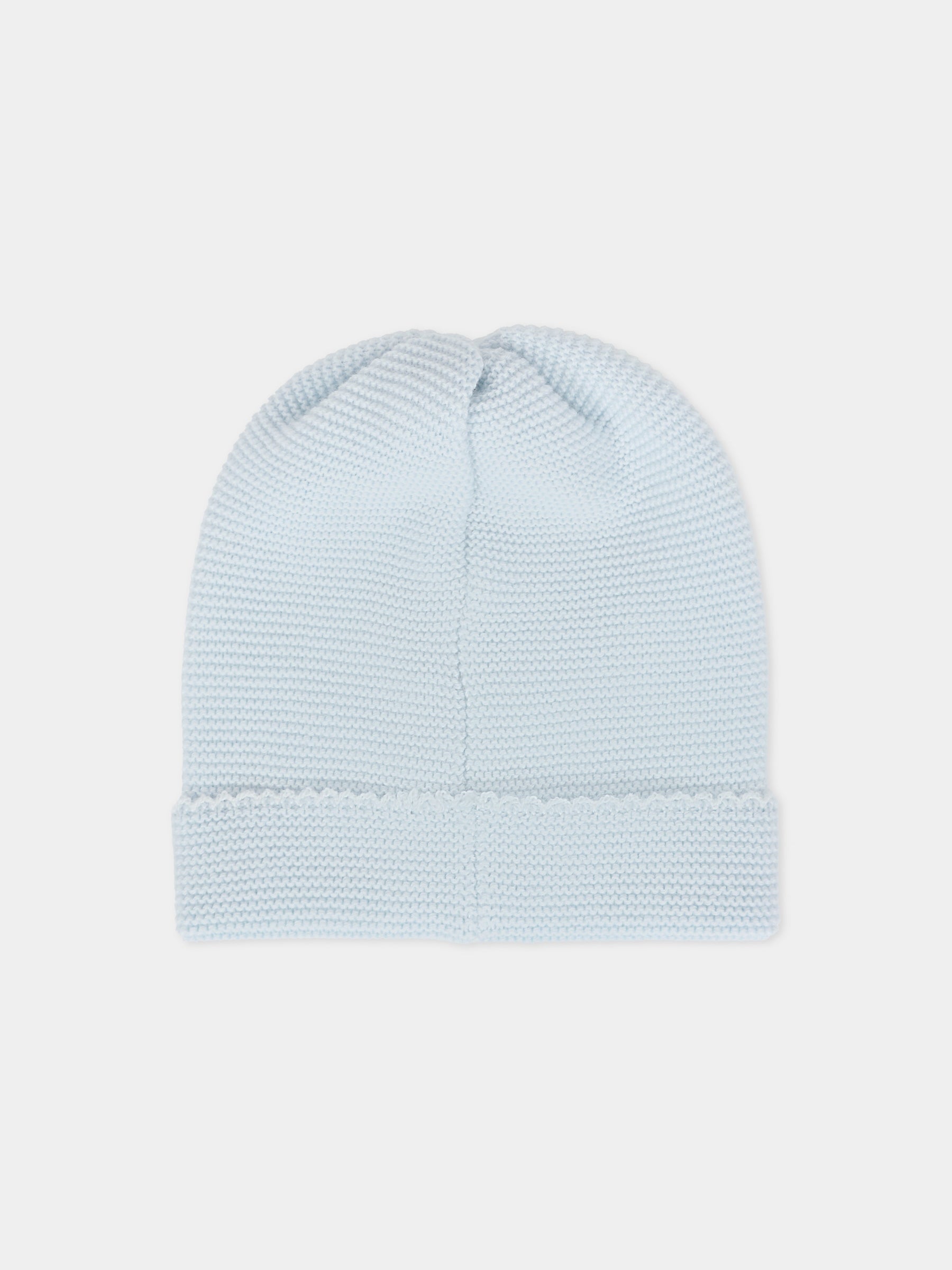 Berretto celeste per neonato con ricamo,Little Bear,2108 CIELO/LATTE