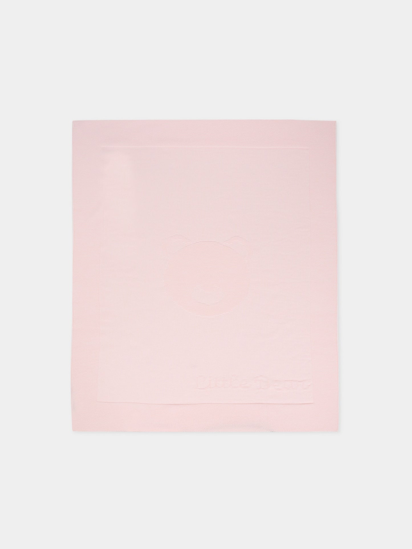 Coperta rosa per neonata con orso e logo,Little Bear,2141 CIPRIA