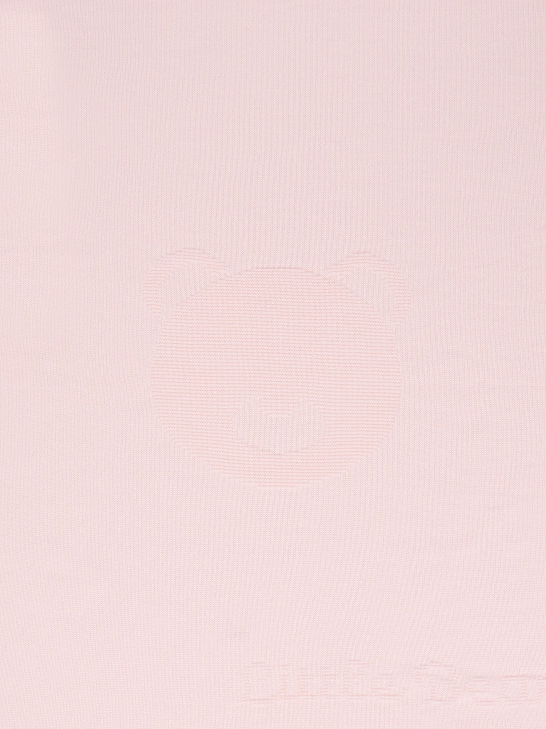 Coperta rosa per neonata con orso e logo,Little Bear,2141 CIPRIA