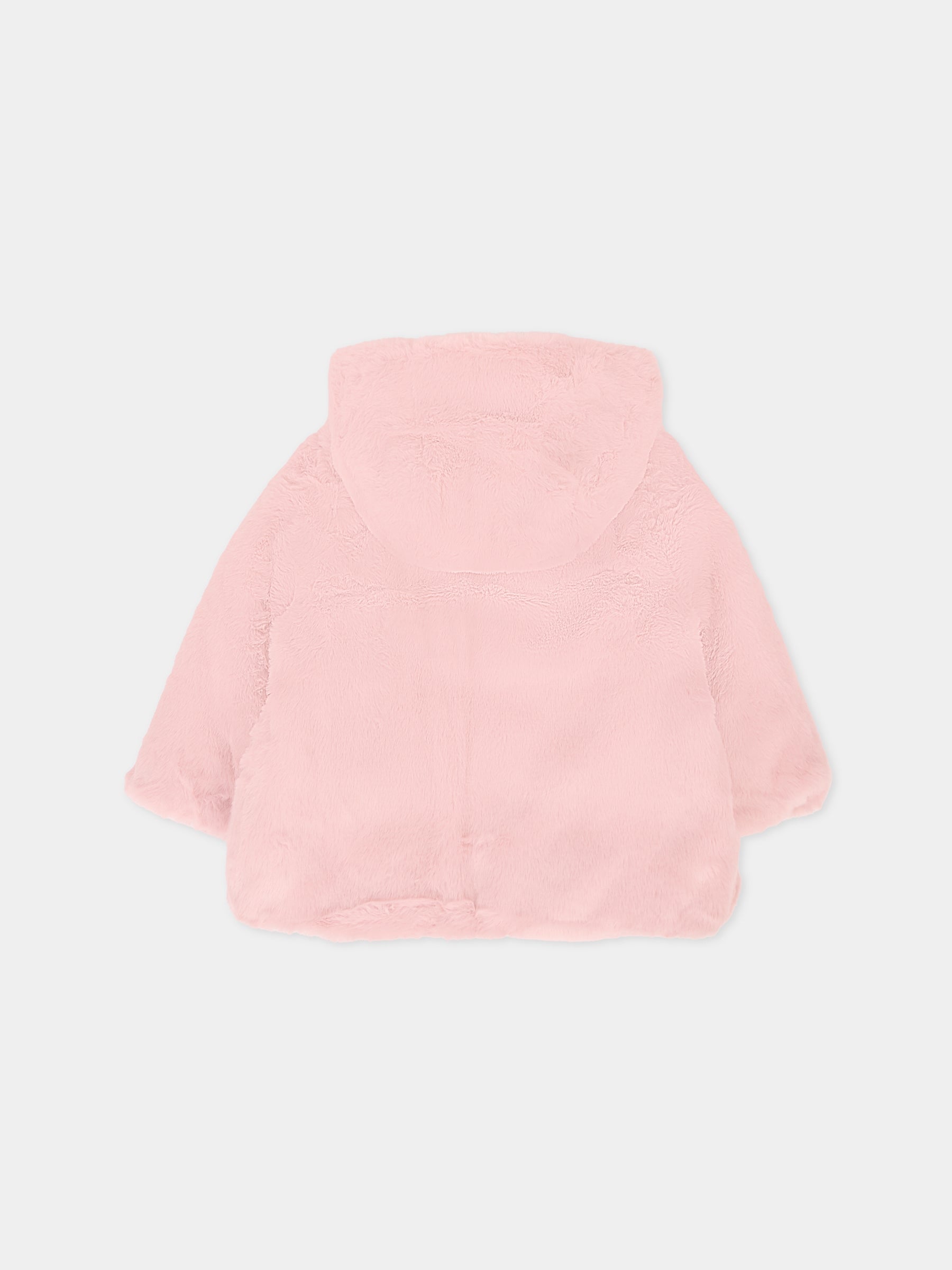 Piumino rosa per neonata con fiocco,Mayoral,2435 081