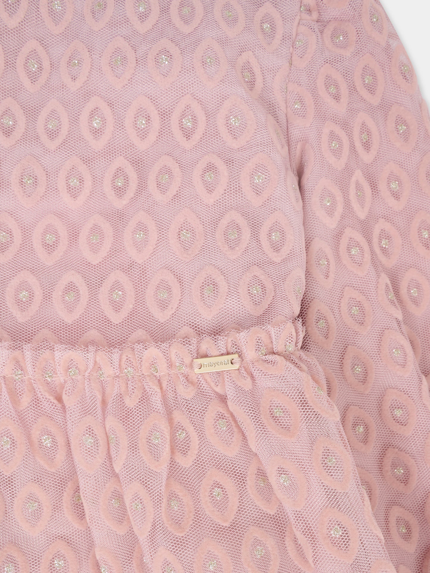 Vestito rosa per neonata con logo,Mayoral,2907 078