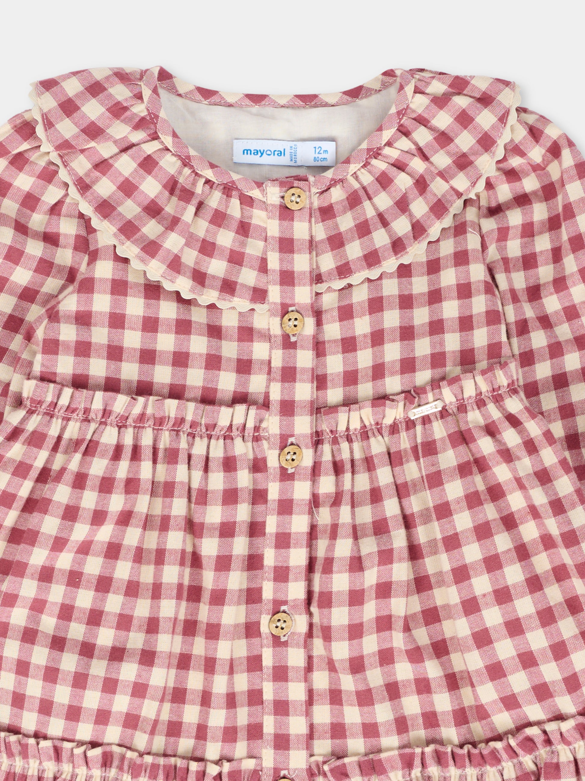 Vestito rosa per neonata con logo,Mayoral,2910 085