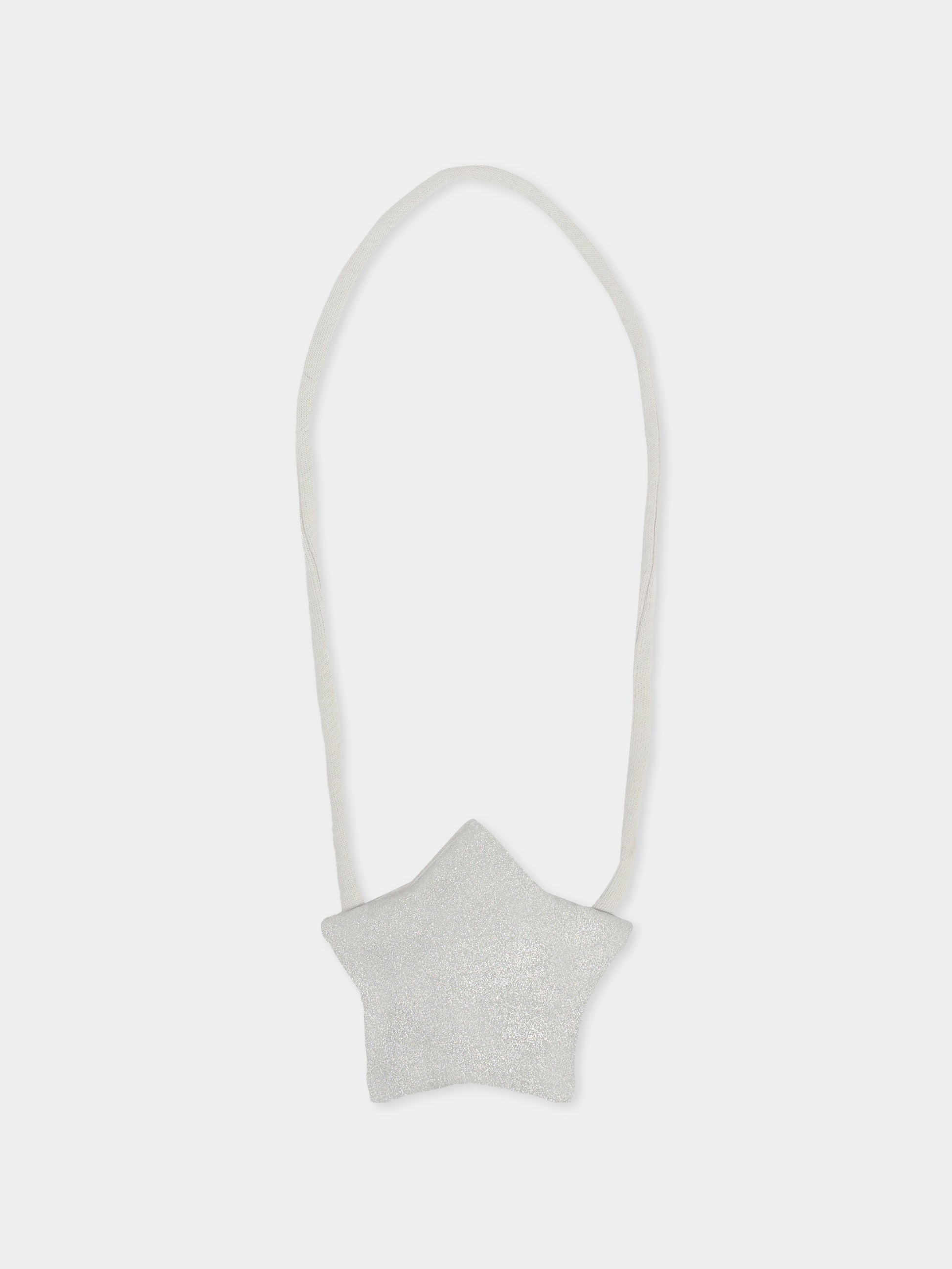 Vestito grigio per neonata con borsa a forma di stella,Mayoral,2919 051