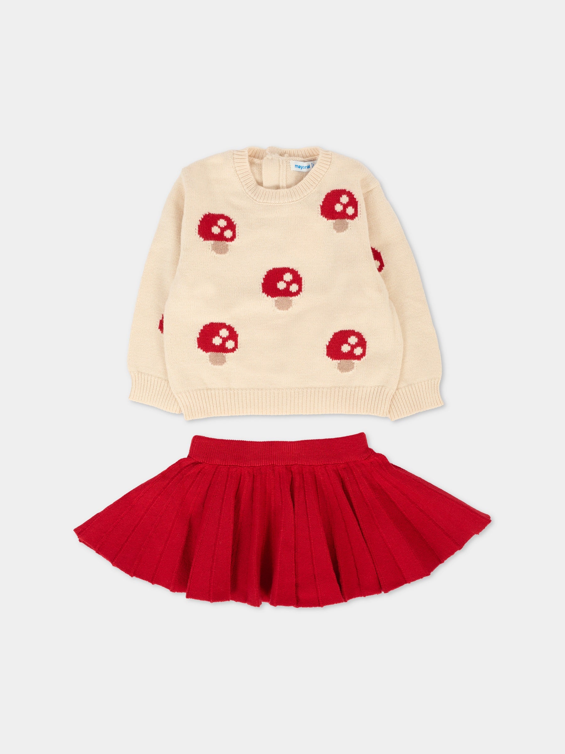 Completo rosso per neonata con funghi,Mayoral,2925 015