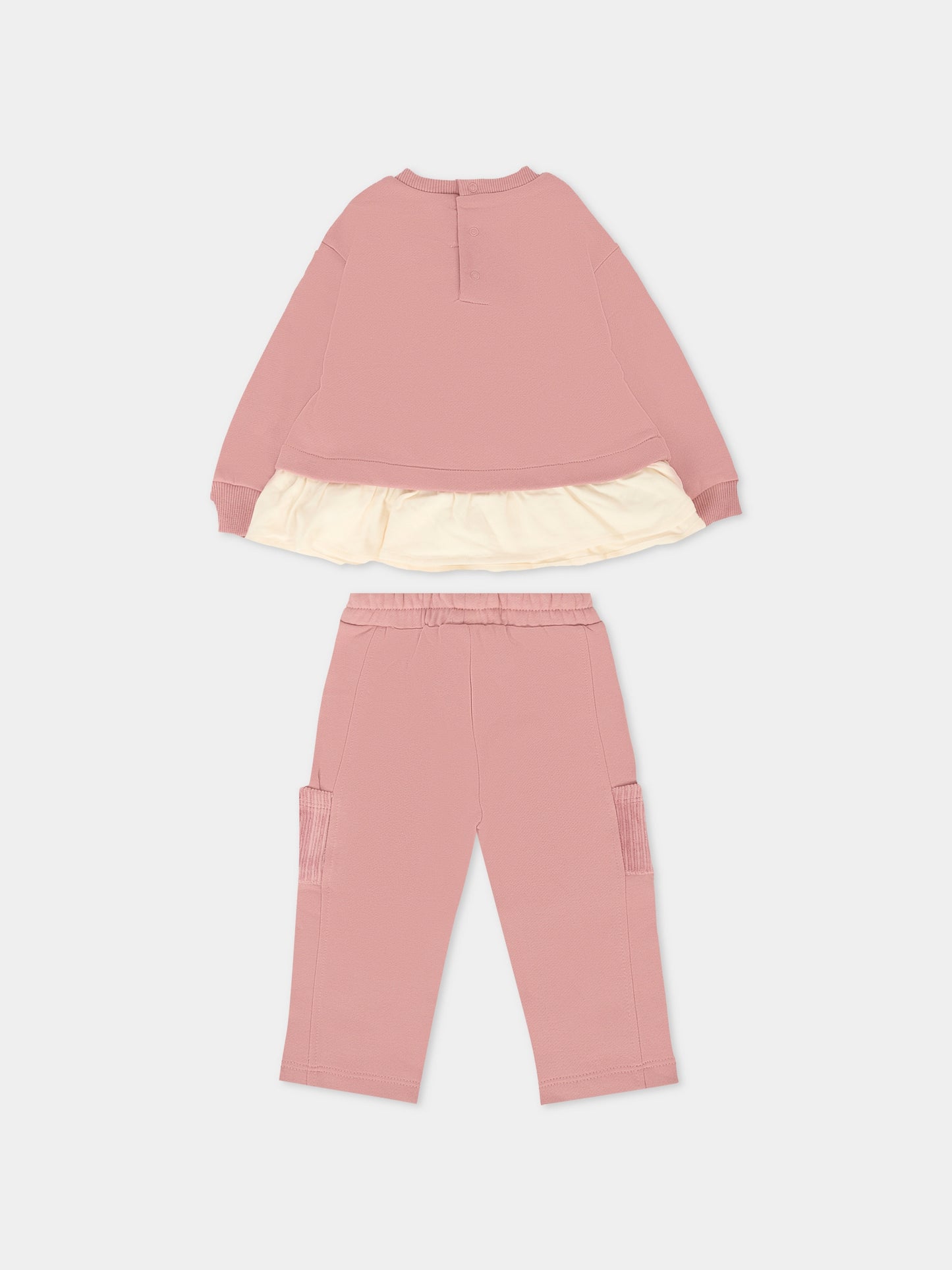 Completo rosa per neonata con orso,Mayoral,2843 051