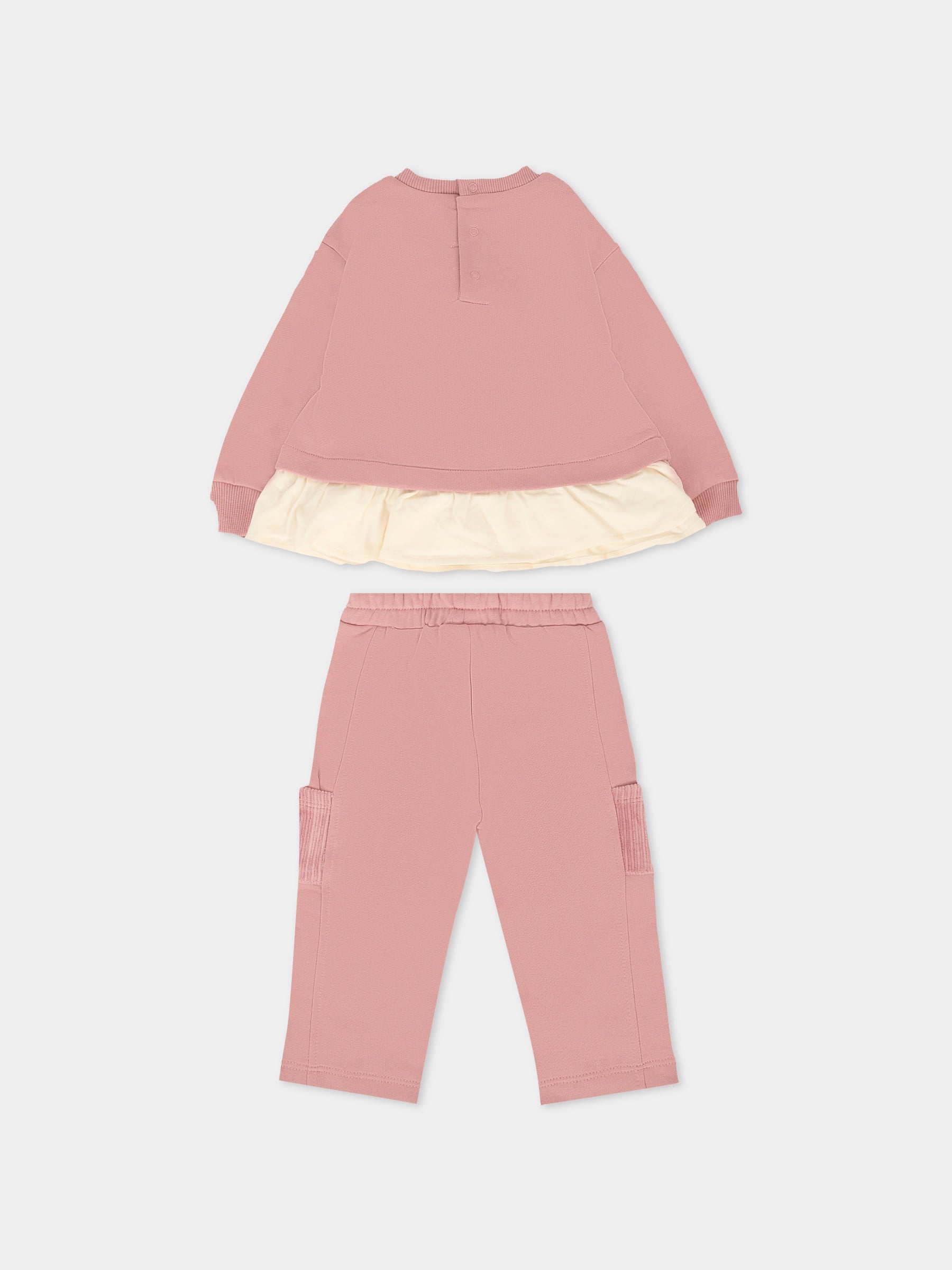 Completo rosa per neonata con orso,Mayoral,2843 051