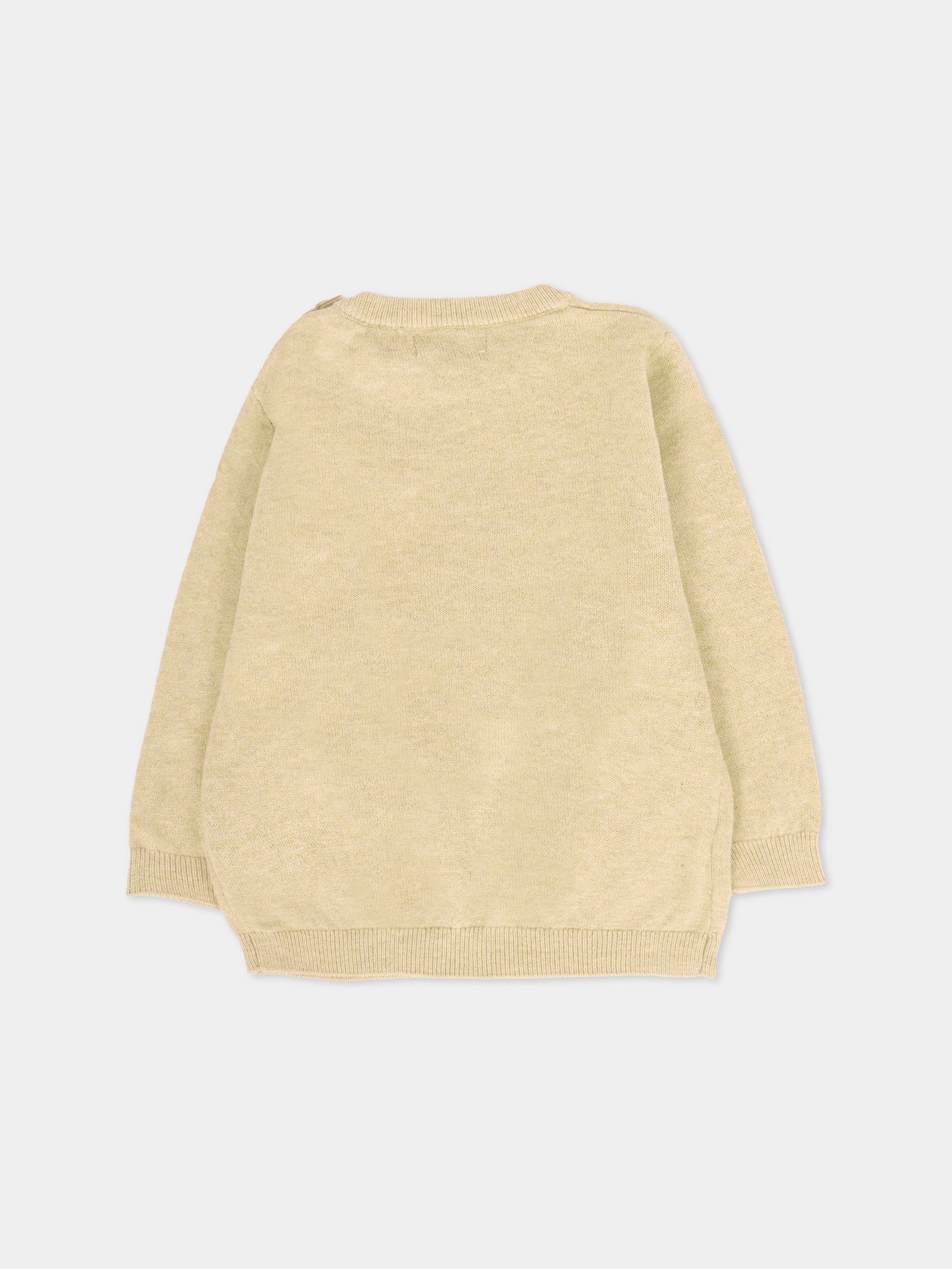 Maglione beige per neonato con cane,Mayoral,2343 016