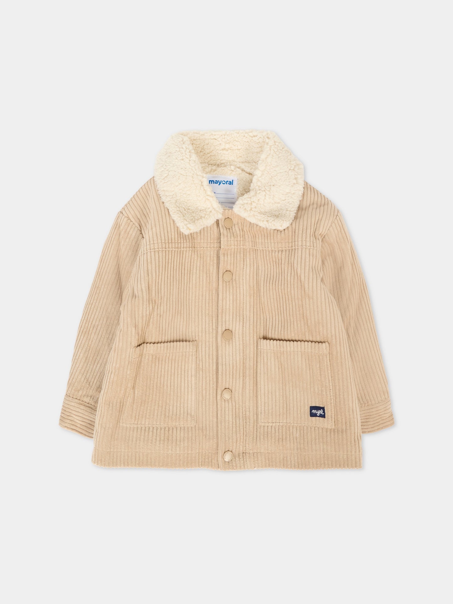Cappotto beige per neonato con logo,Mayoral,2419 093