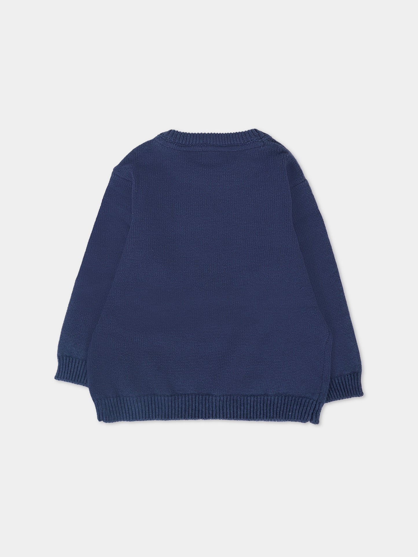 Maglione blu per neonato con logo,Mayoral,351 048