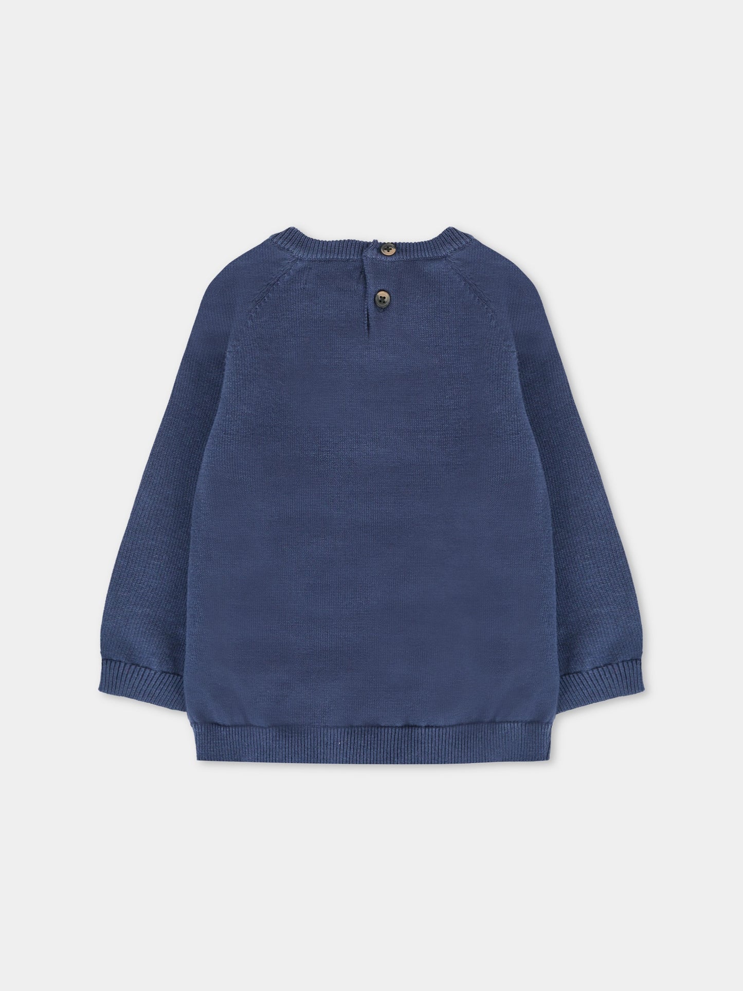 Maglione blu per neonato con patch logato,Mayoral,309 041