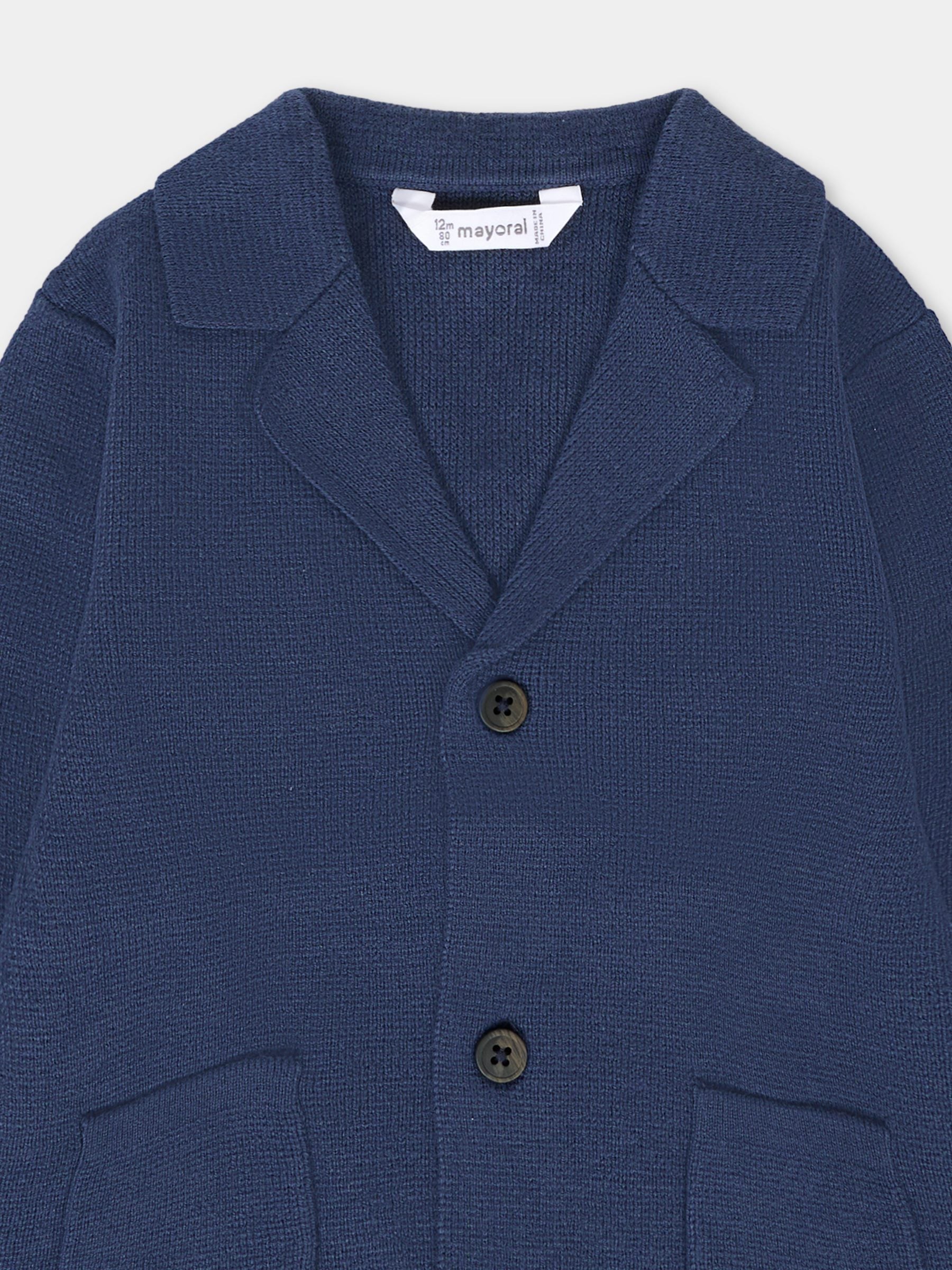 Cardigan blu per neonato,Mayoral,2418 089